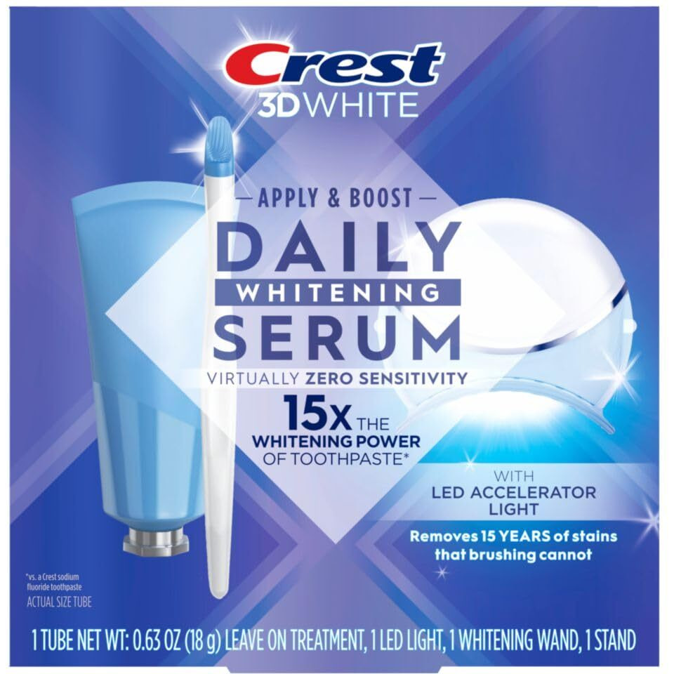 Crest Whitening Emulsions Leave-On Teeth Whitening Gel Kit With Led Accelerator Light, 0.63 Oz