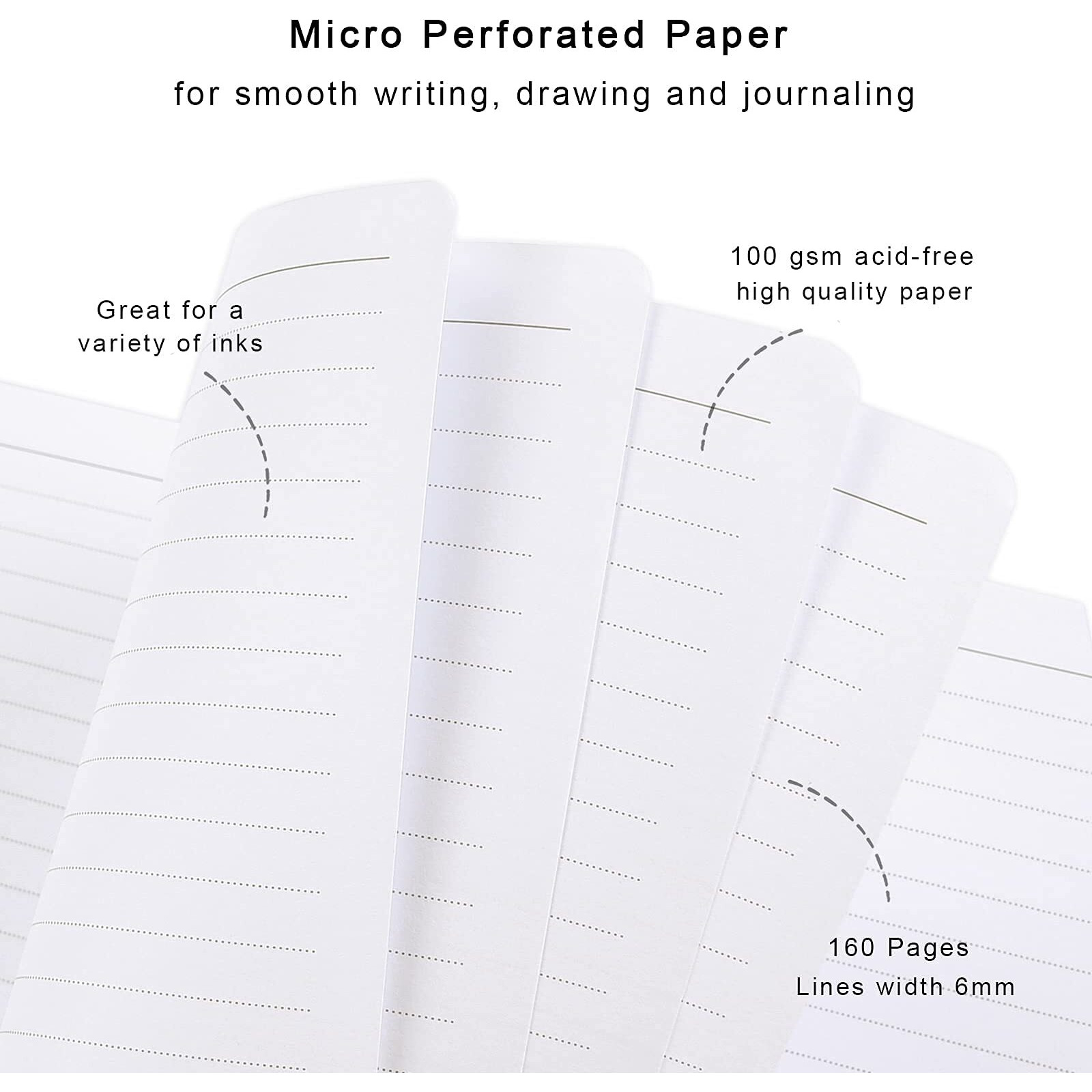 Huamxe Lined Journal Notebook, Hardcover, Medium 5.7 X 8.4 In, 160 Pages Thick Paper, Cute Aesthetic A5 College Ruled Notebook For Journaling Writing Work Office School Women Men, Green Gold Marble