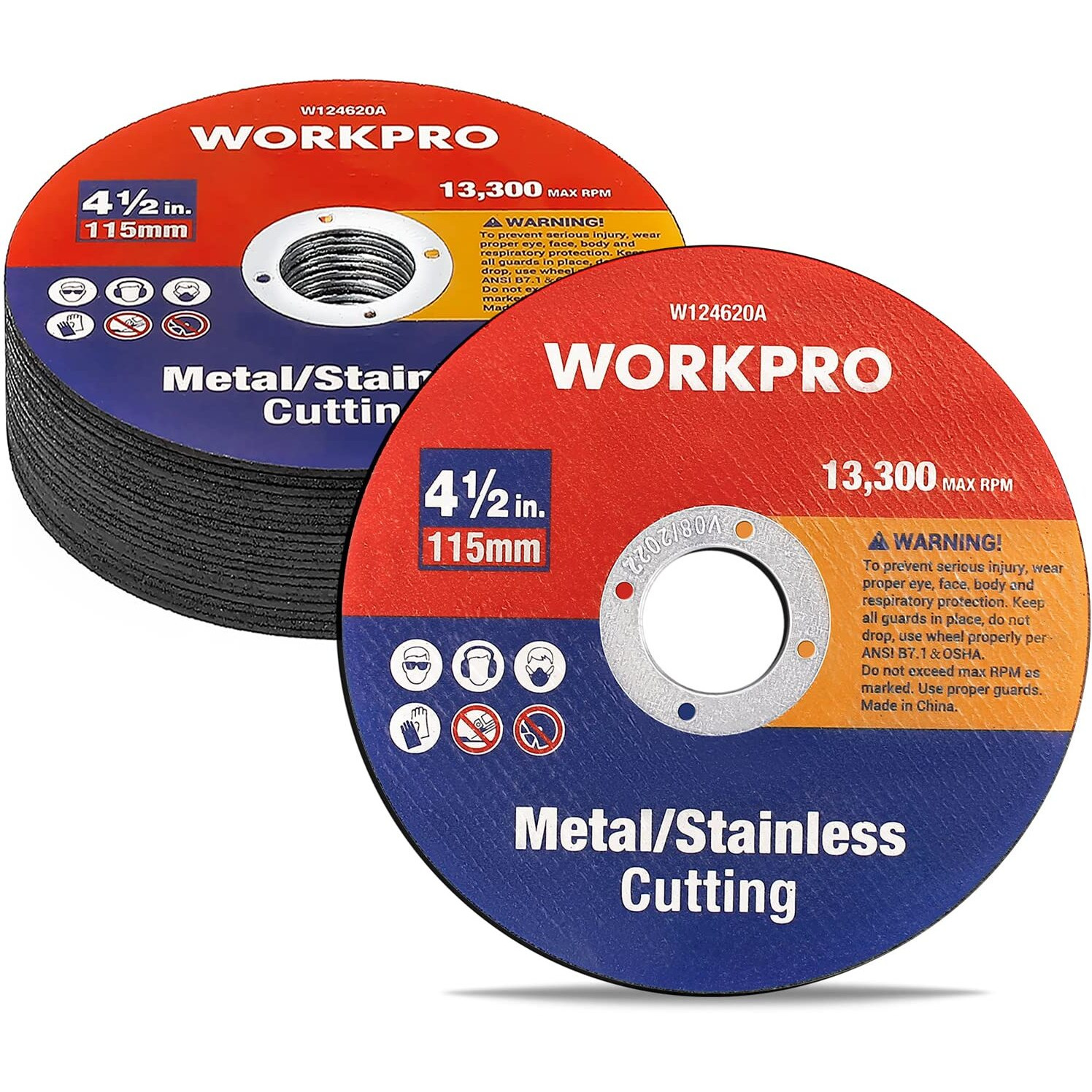 Workpro 20-Pack Cut-Off Wheels, 4-12 X 78-Inch Metalstainless Steel Cutting Wheel, Thin Metal Cutting Disc For Angle Grinder