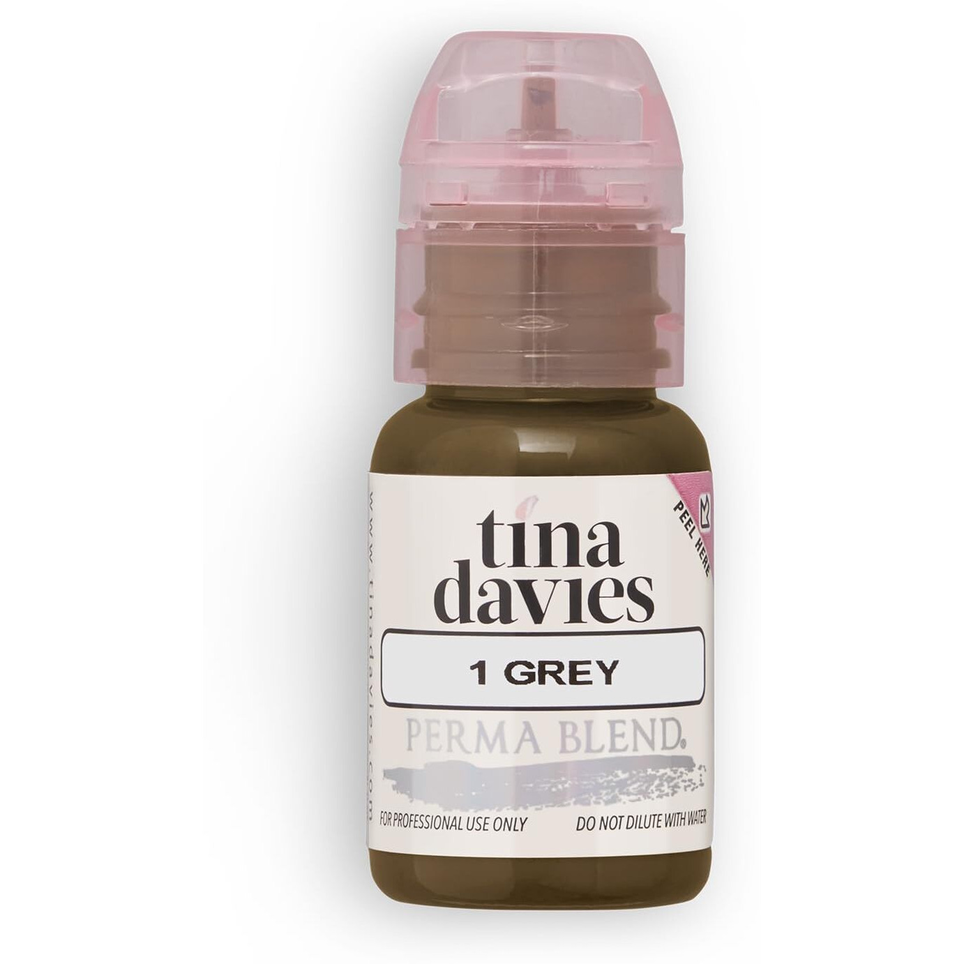 Tina Davies Professional X Perma Blend Brow Pigment - Permanent Eyebrow Makeup - Colours Heal True To Tone - High Retention - Grey, 1/2Oz