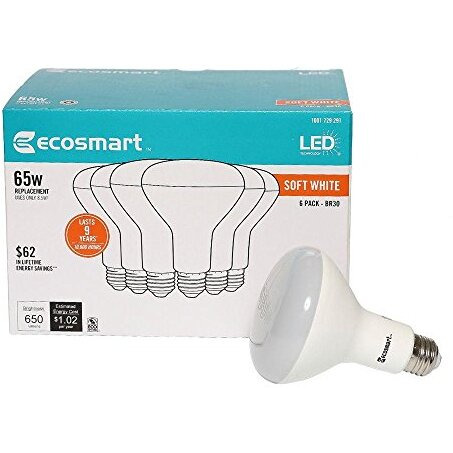 Ecosmart Led Technology Soft White 65W 85W Replacement Dimmable Light Bulb 6 Pack Br30 1001 729 291