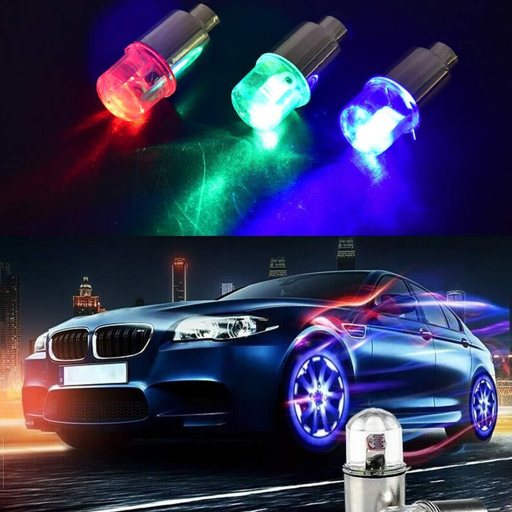Ficbox 20 Pcs Led Wheel Lights Flash Light Tire Valve Cap Lamp For Car Trucks Motorcycle Bike (20Pcs Mixed)