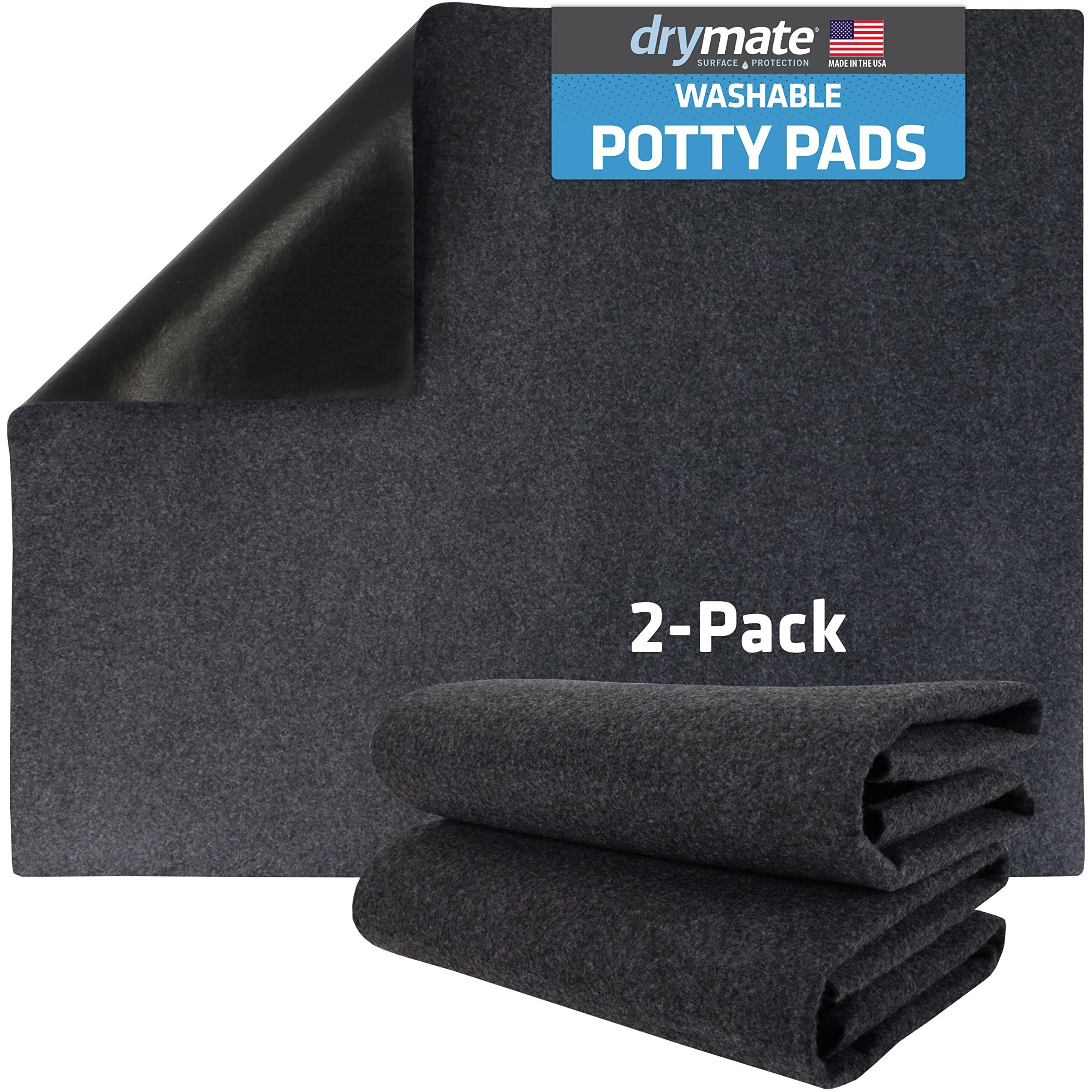 Drymate Washable Pee Pads For Dogs (2-Pack), Waterproof, Absorbent, Non-Slip, Reusable Pet Training Potty Puppy Mats, Housebreaking, Incontinence Bed Pads, Cratekennel (Usa Made) (Large, 29A X 36A)