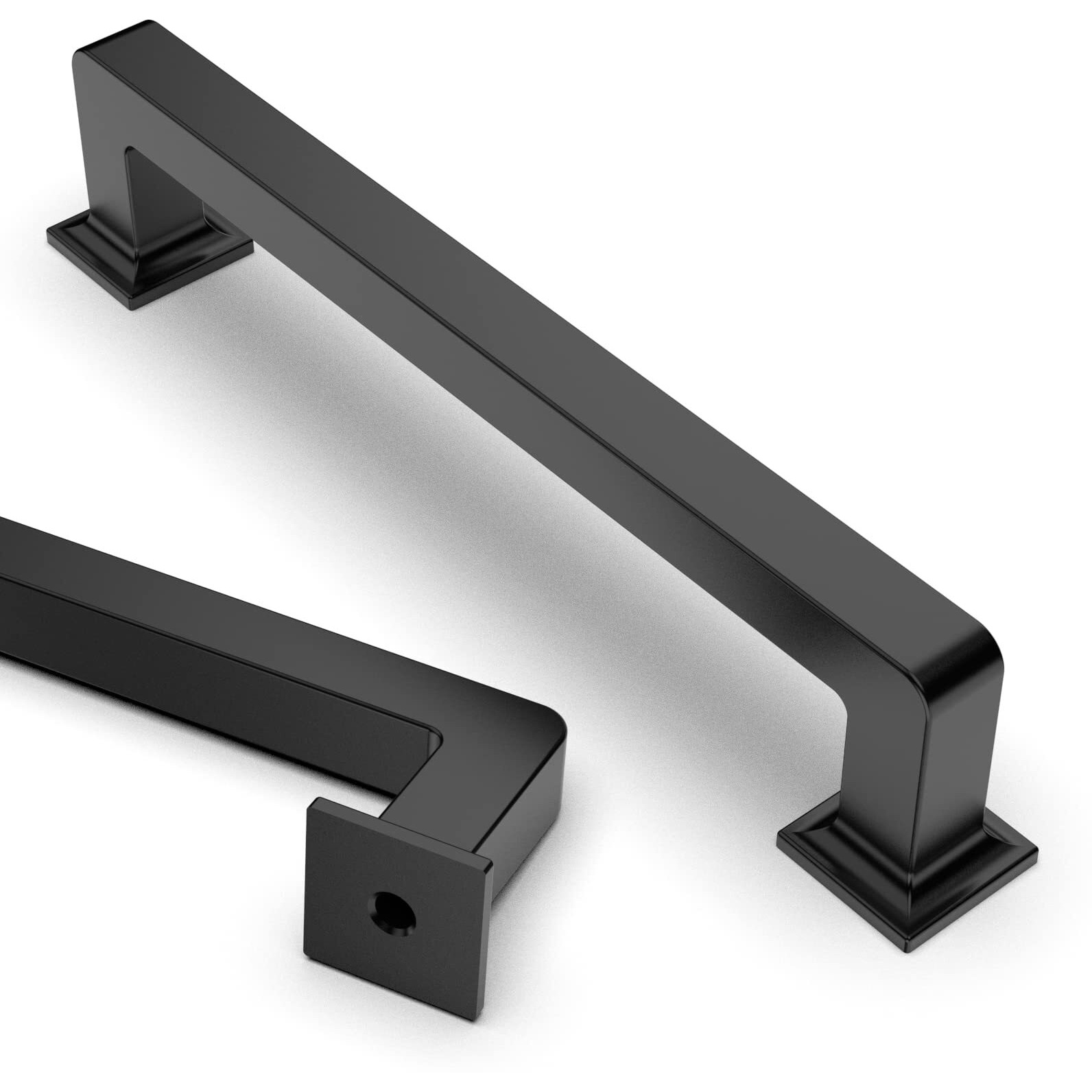 Asidrama 10 Pack 5 Inch(128Mm) Matte Black Kitchen Cabinet Handles, Cabinet Pulls Kitchen Cabinet Hardware Cupboard Handles Drawer Pulls