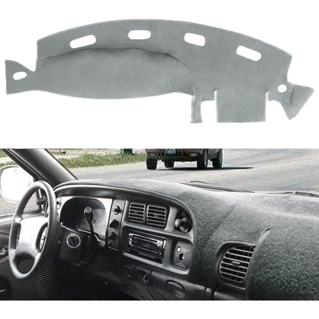 Dashboard Cover Dash Cover Mat Pad Custom Fit For Dodge Ram 1500 2500 3500 1998 1999 2000 2001 (Ram 98-01, Gray) Y21