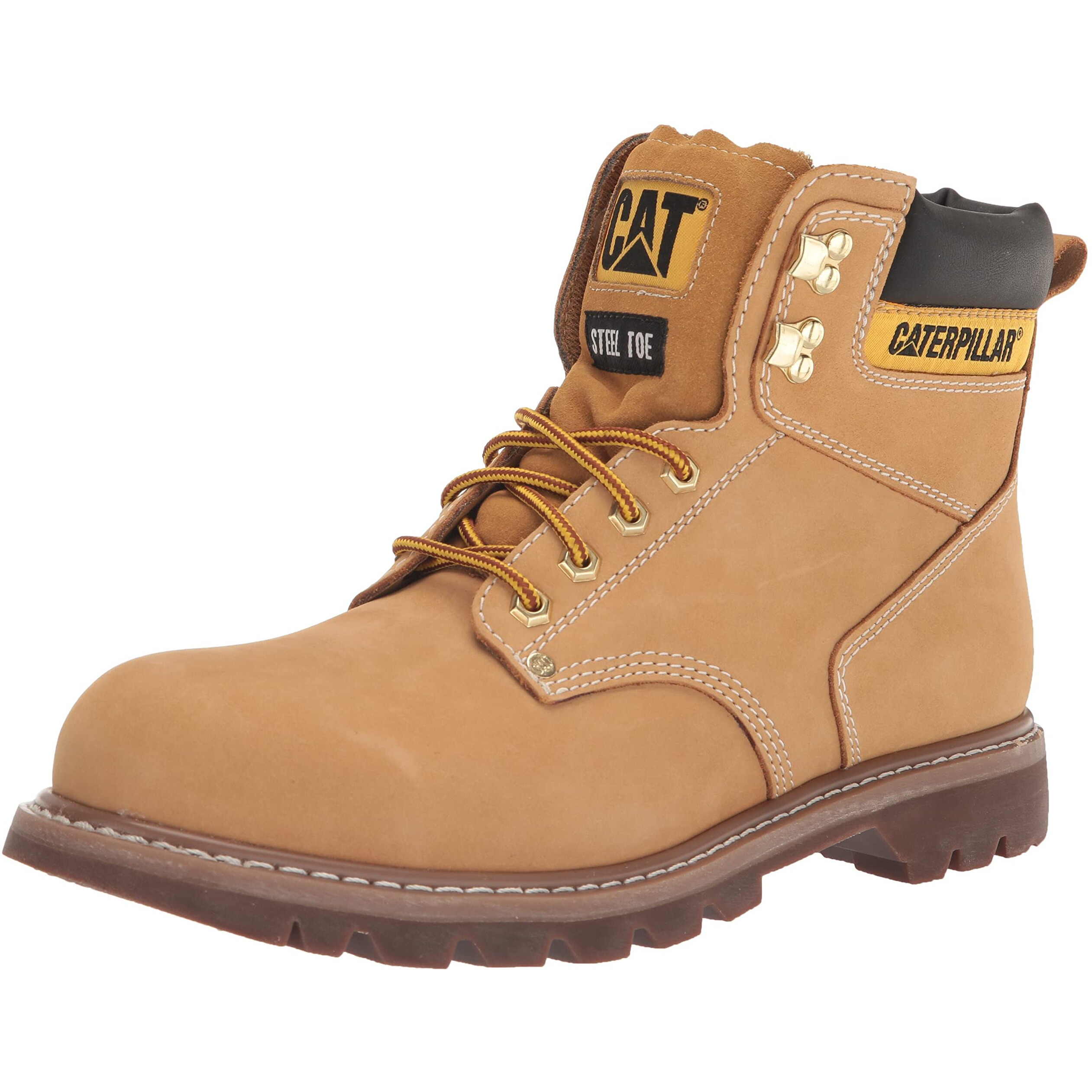 Cat Footwear Mens Second Shift Steel Toe Work Boot, Honey, 85 Wide