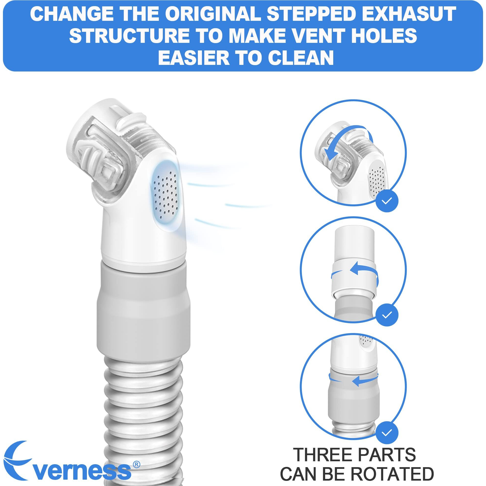 3 Packs Replacement Short Hose For N20, Reduce Air Leaks & Noisy Sound, Included 3 Pcs Of Short Tubes, Quick-Release Elbows And Swivels In One Package Supplies By Everness