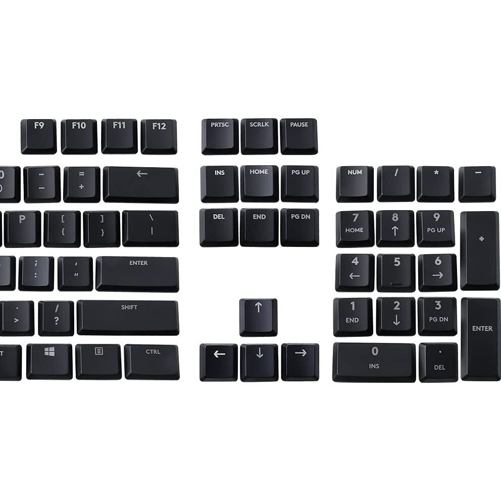 Huyun A Full Set 109 Keycaps Replacement For Logit G813/G815/G913/G915 Tkl Rgb Mechanical Gaming Keyboard Black
