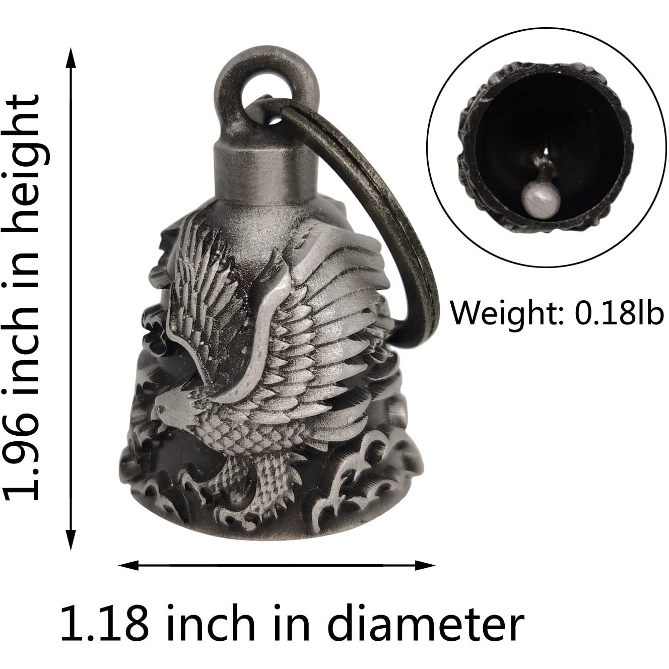 Motorcycle Bell With Hanger For Biker, Good Luck Biker Bells & Motorcycle Accessories, Key Chain With Delicate Luck Bell