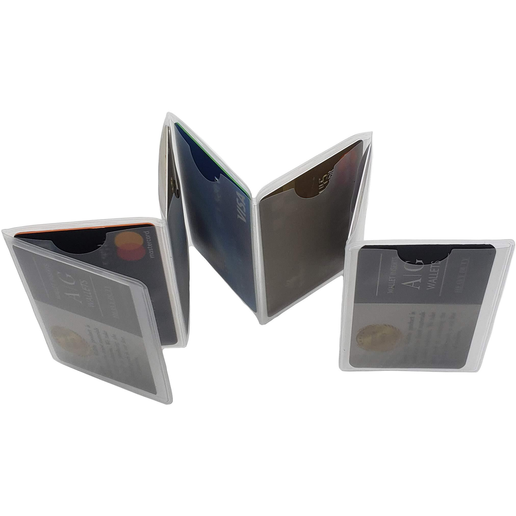 Set Of 2 Clear Premium Quality Wallet Insert From Ag Wallets (Bifold 6 Page)