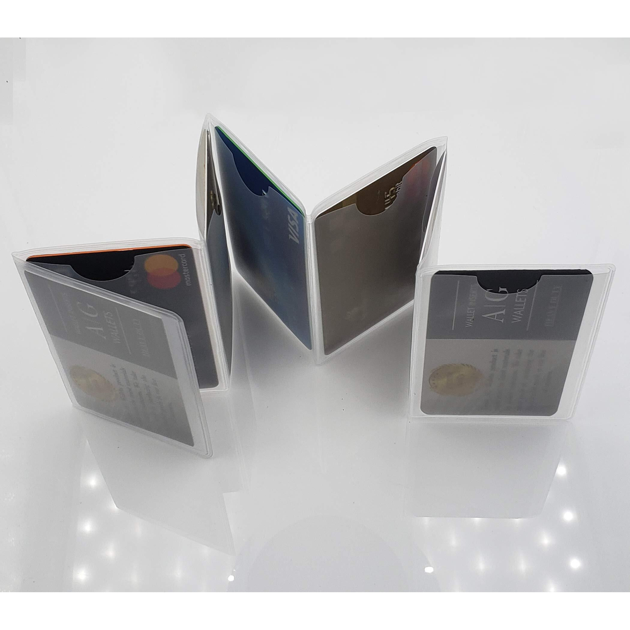 Set Of 2 Clear Premium Quality Wallet Insert From Ag Wallets (Bifold 6 Page)