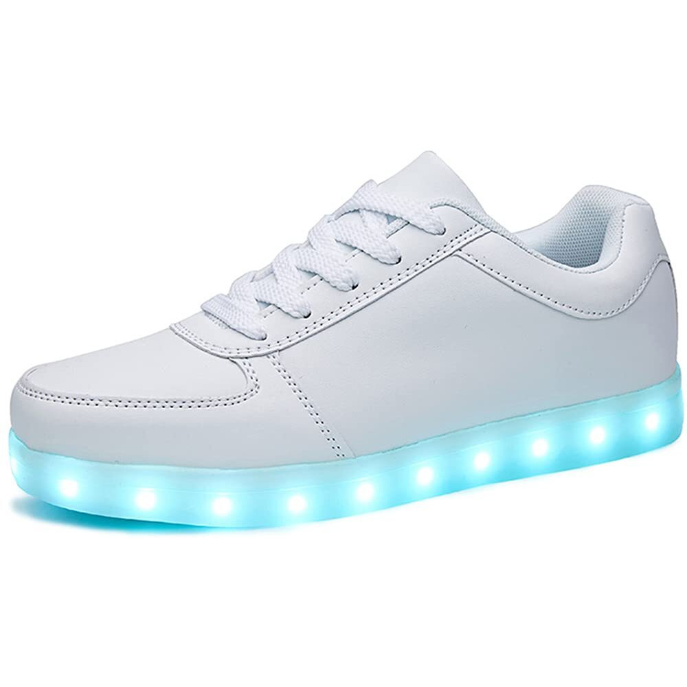 Sanyes Usb Charging Light Up Shoes Sports Led Shoes Dancing Sneakers Sydb551-White-43