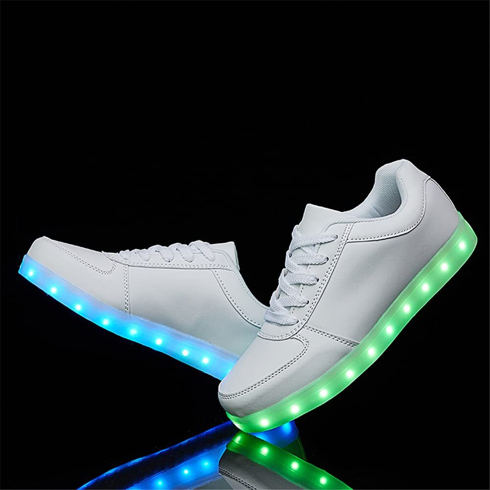 Sanyes Usb Charging Light Up Shoes Sports Led Shoes Dancing Sneakers Sydb551-White-43