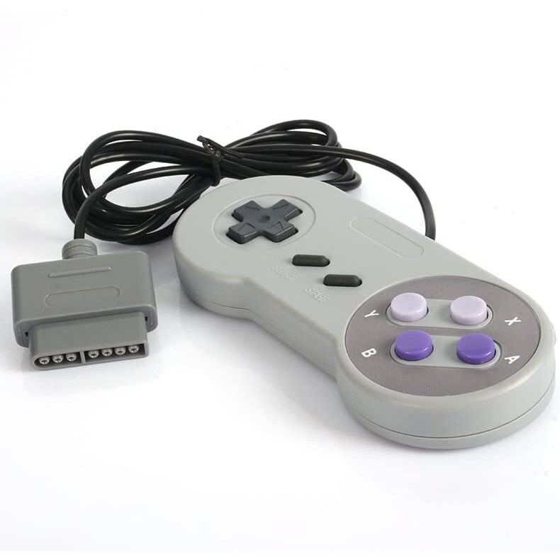 Rojuna 2 Packs Replacement Controller Gamepad For Snes, Game Controller For Original Super Nintendo Game Entertainment System