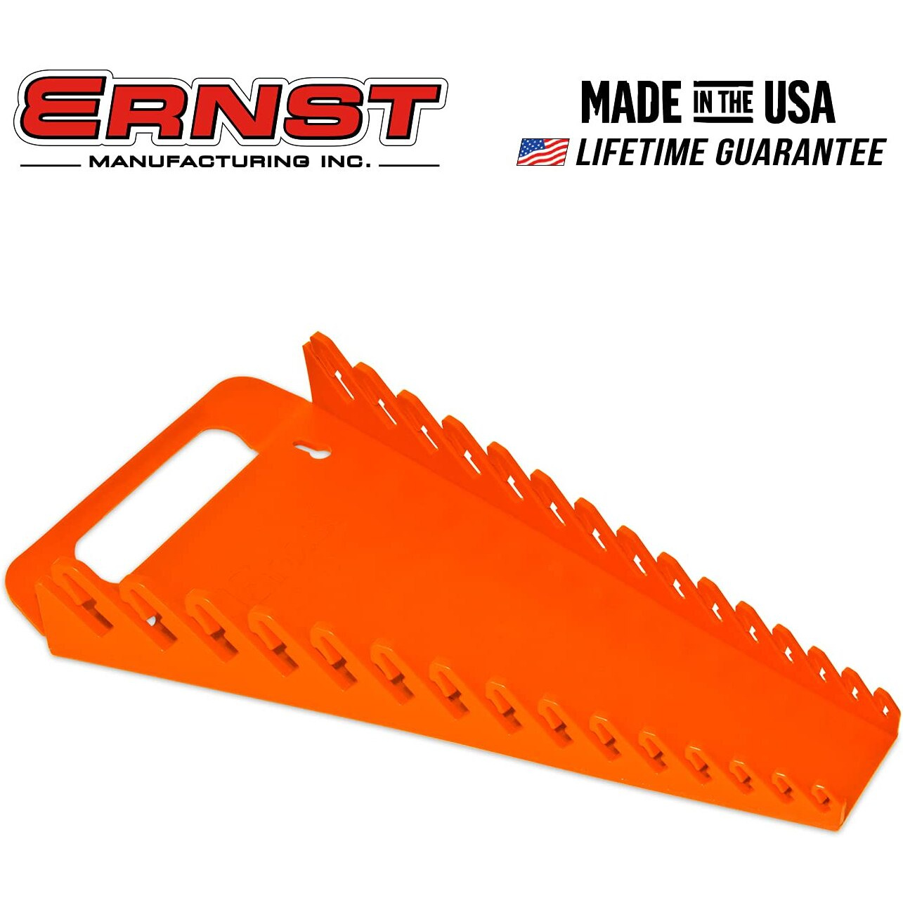 Ernst 5057 Gripper Wrench Organizer, 15 Tool, Orange
