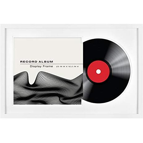 Mcs Double Groove Record Album Frame, White, 16.5 X 25 In