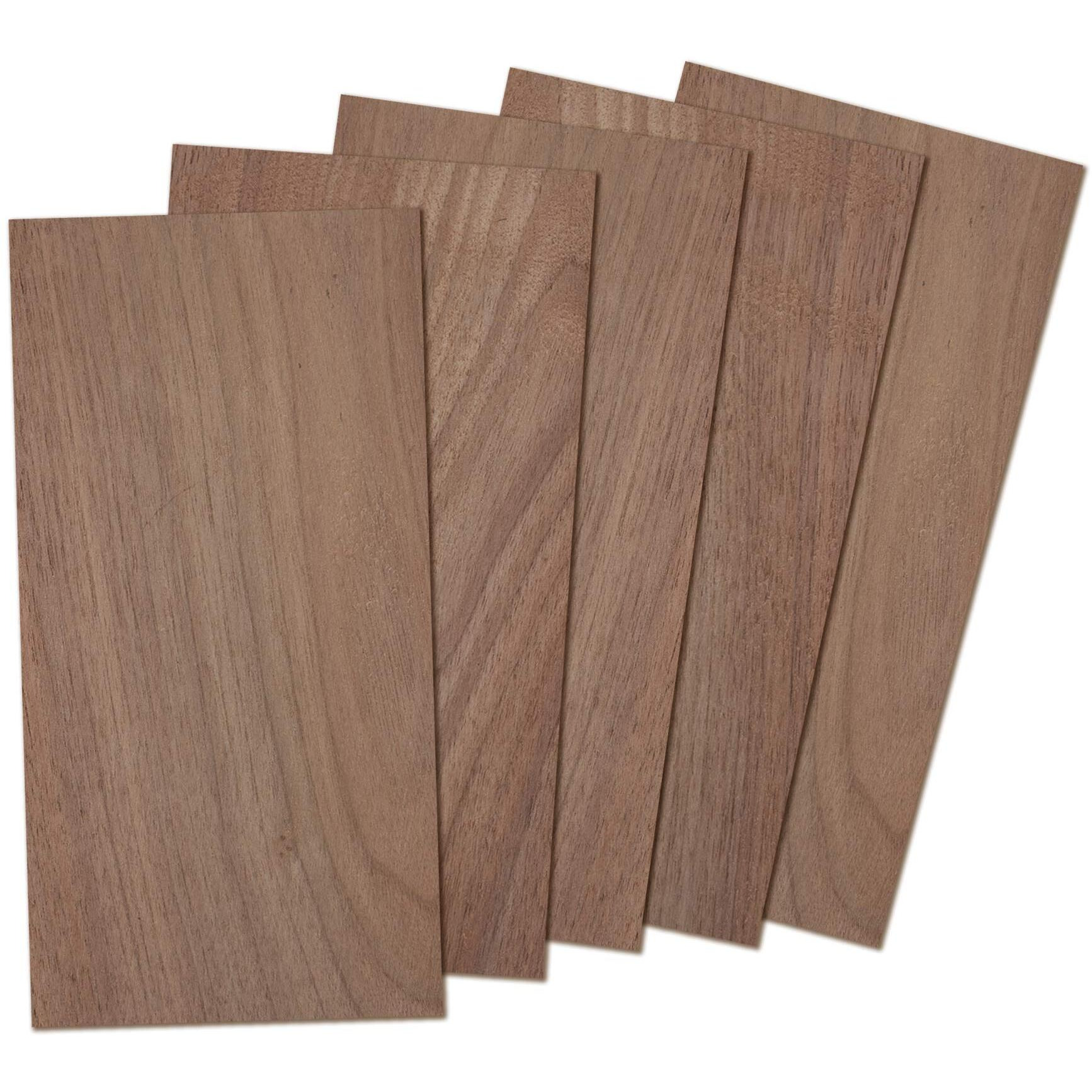 Walnut Wood Sheets Thin Lumber, Black Dark Unfinished Board For Crafts - Pack Of 5 By Craftiff