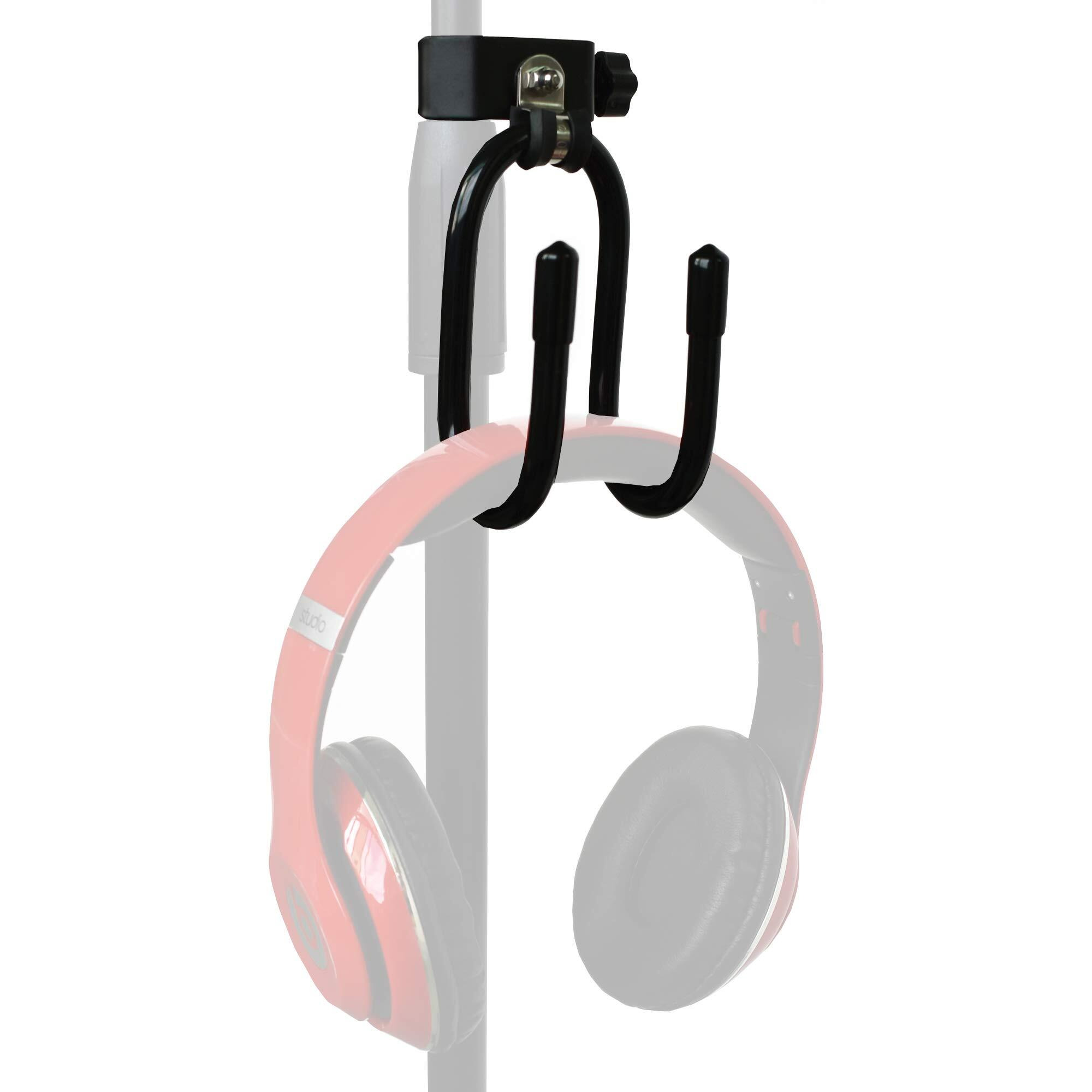 Yyst Microphone Stand Clamp-On Studio Headphone Hanger Holder Hook Rack For Headphone, Cords, Tambourines, Etc- No Instrument (1)