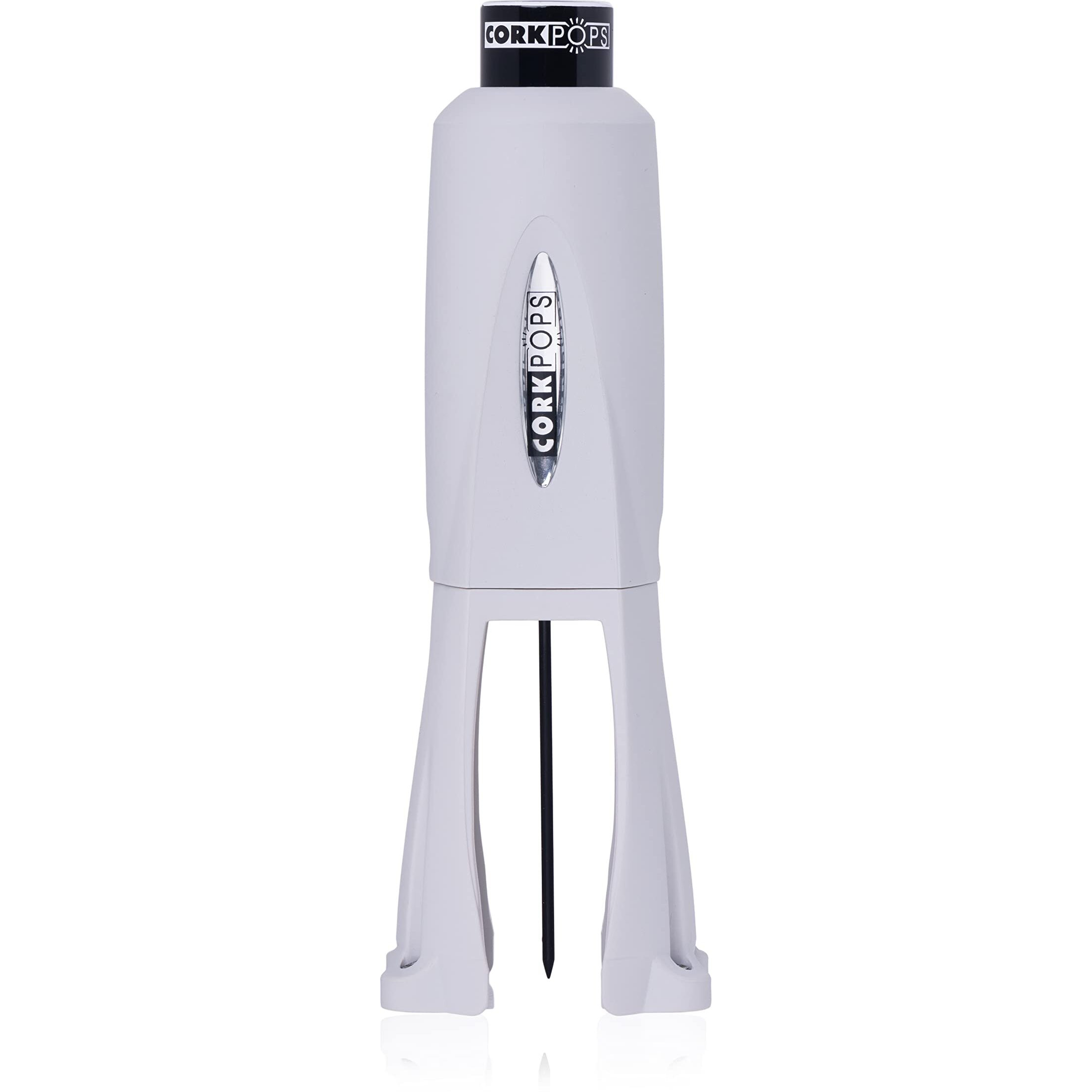 Cork Pops Legacy Wine Bottle Opener With 3 Refill Cartridges, Gray