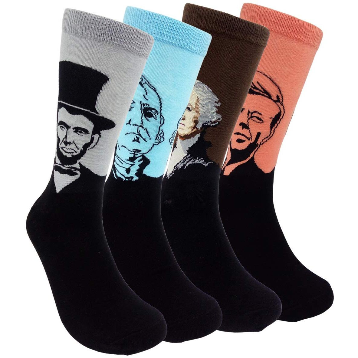 Hsell Mens Funny Us Presidents Dress Socks Unisex Fun Novelty Socks Gifts