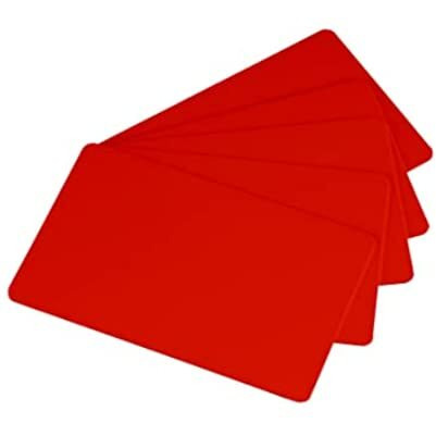 Pack Of 100 Red Cr80 Pvc Cards | 30 Mil By Easyidea