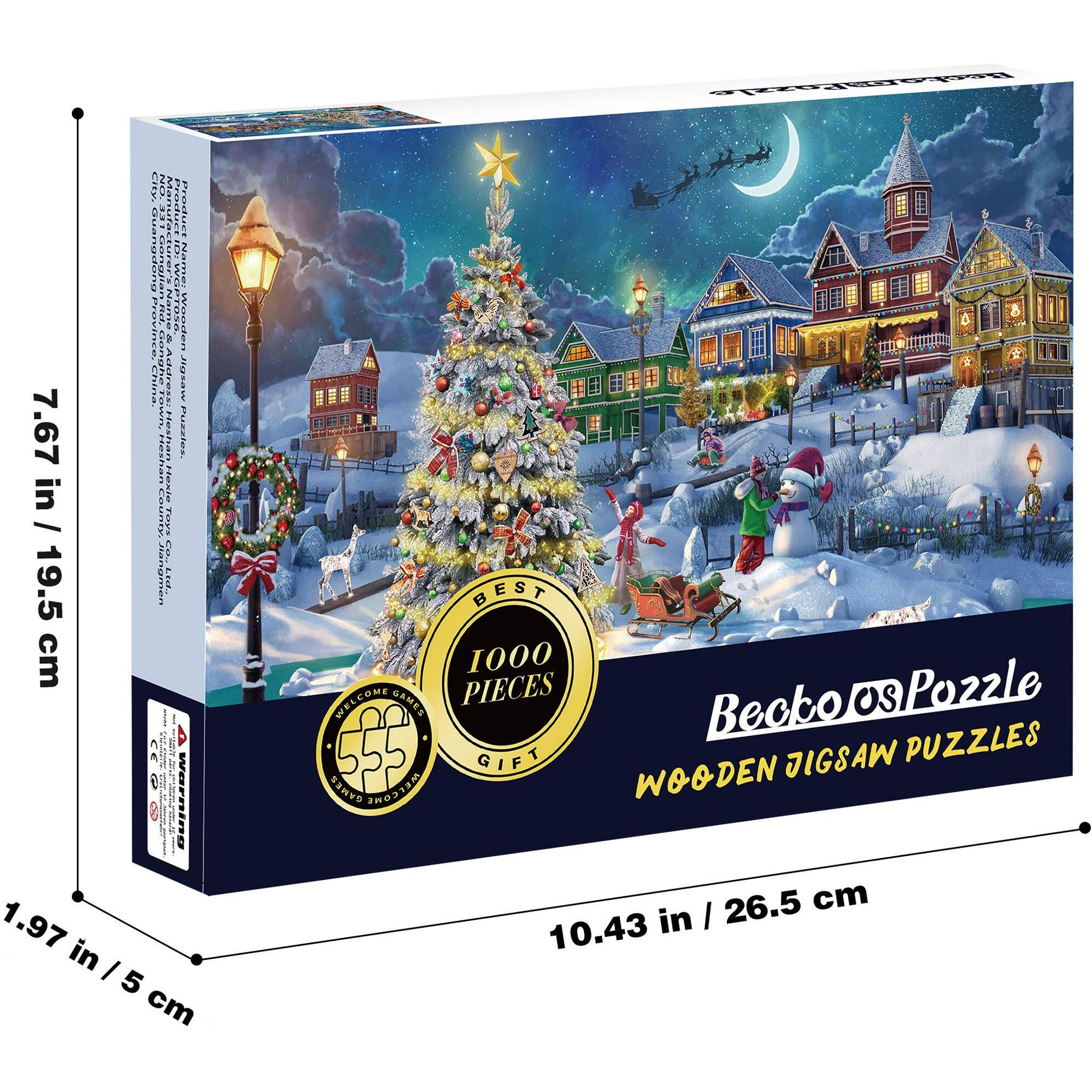 Becko Us Puzzles For Adults Wooden Jigsaw Puzzles 1000 Pieces For Adults And Kids (Snow Scene)