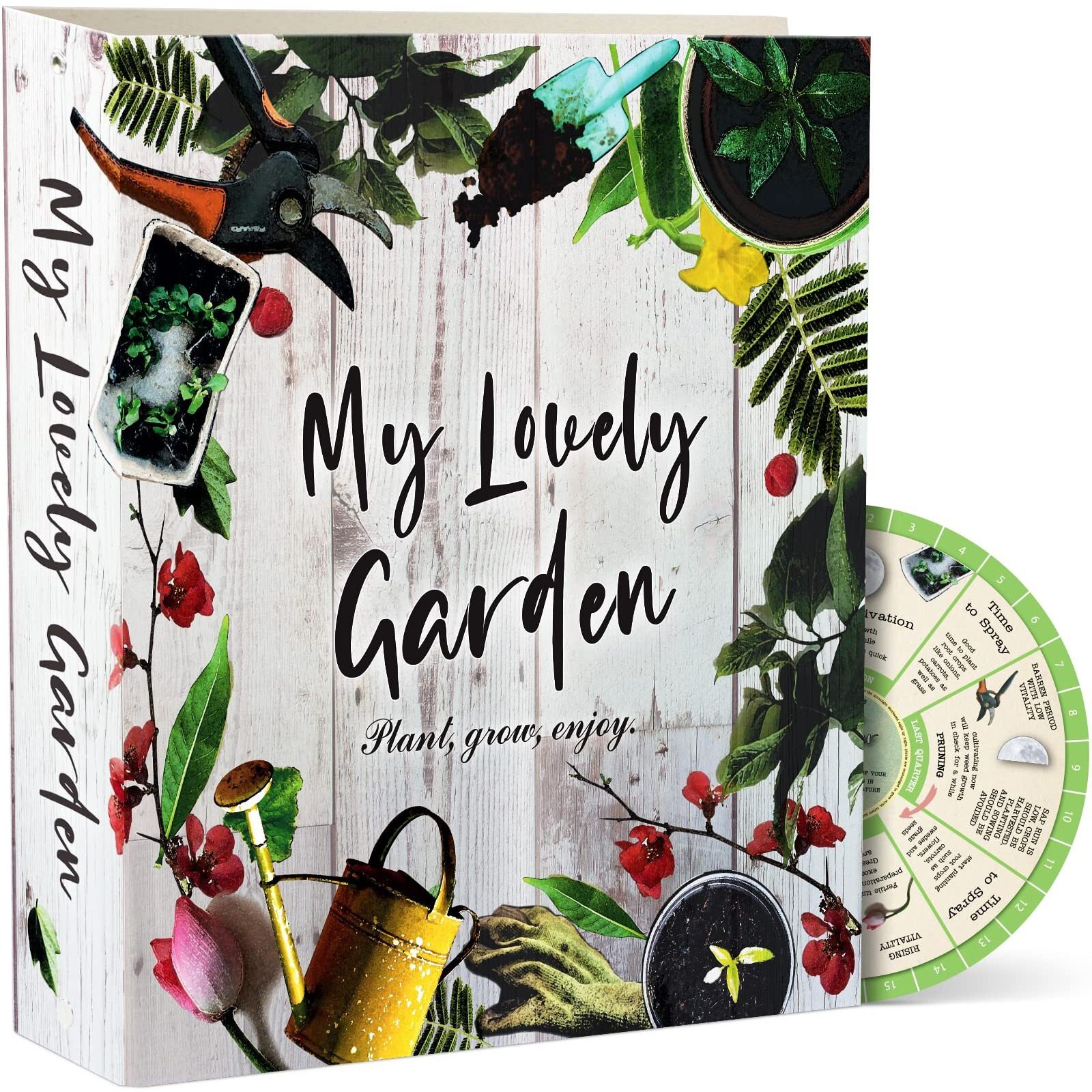 Garden Journal, 3 Ring Full Page 8.5X11" Binder. Seed Packet Organizer Kit, Perfect Planner & Almanac & Notebook For Gardeners, Ideal Gift For Farmers And Garden Enthusiasts (Gardening Binder With Calendar)