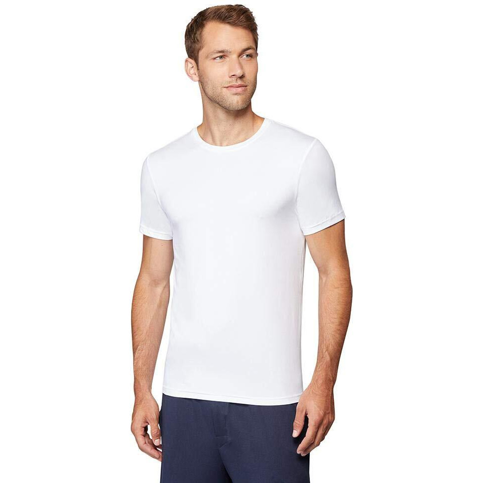 32 Degrees Mens Cool Quick Dry Active Basic Crew T-Shirt, White, Medium