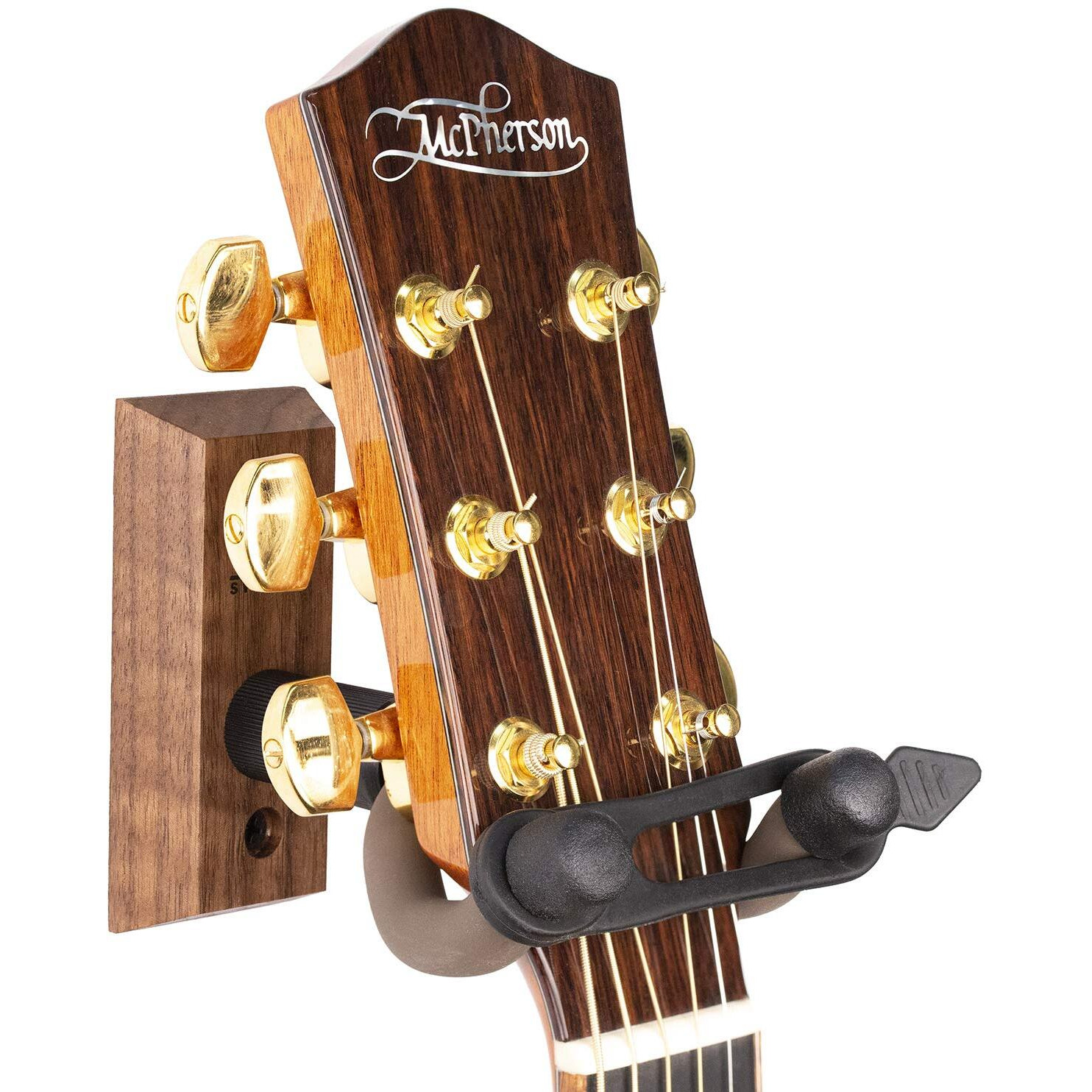 String Swing Guitar Wall Mount Hanger With Keeper Strap- Electric Acoustic And Bass Guitars Cc01K-Bw