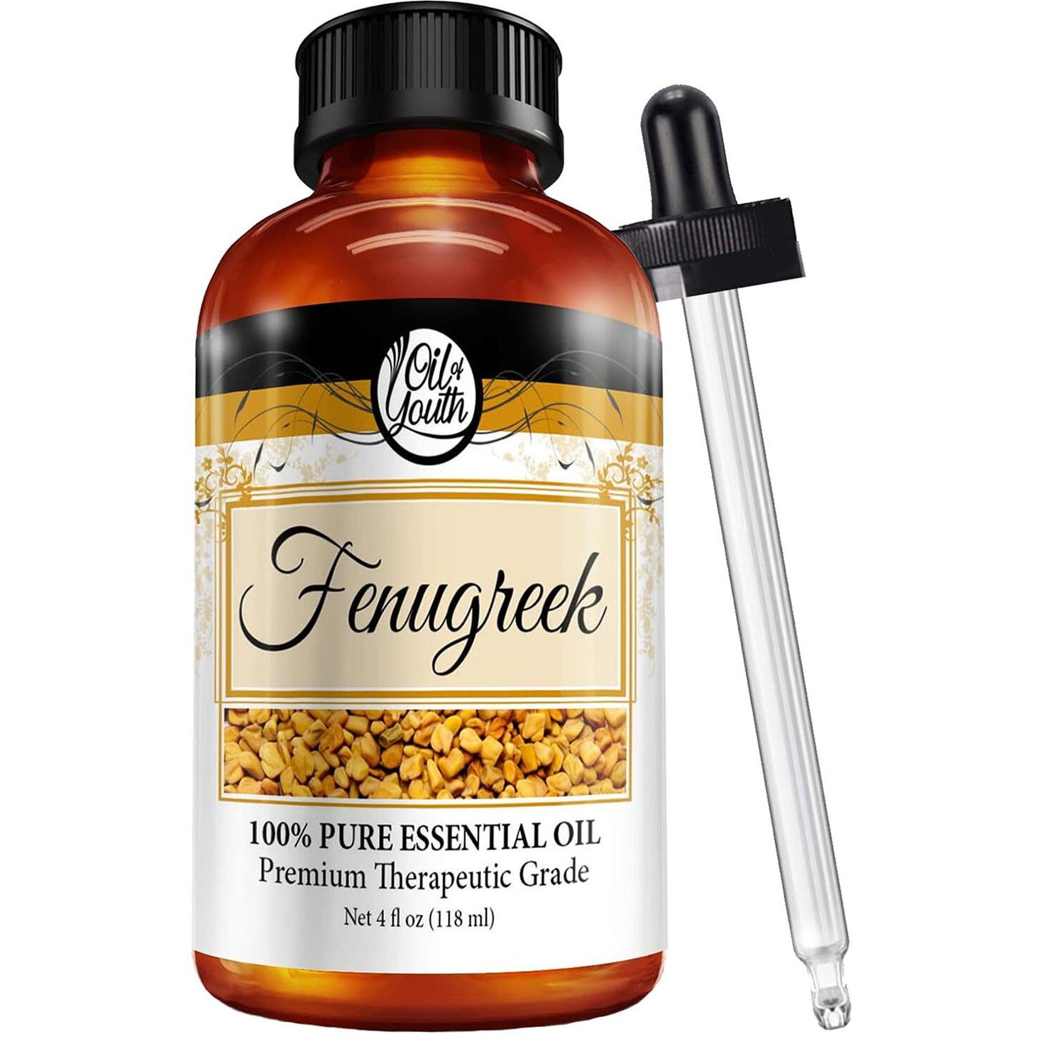 Oil Of Youth Fenugreek Essential Oil - Pure Fenugreek Oil - 4 Fluid Ounces