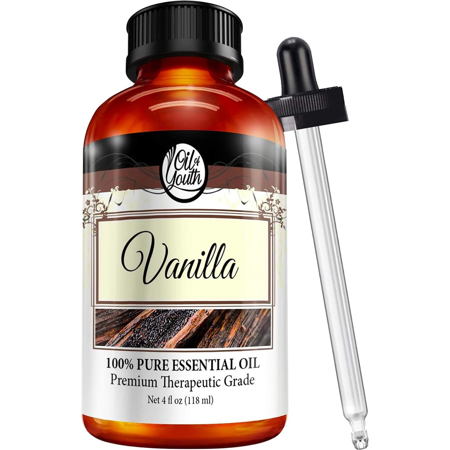 Oil Of Youth Vanilla Essential Oil 4Oz - Aromatherapy Oil For Candle Making, Diffuser & More