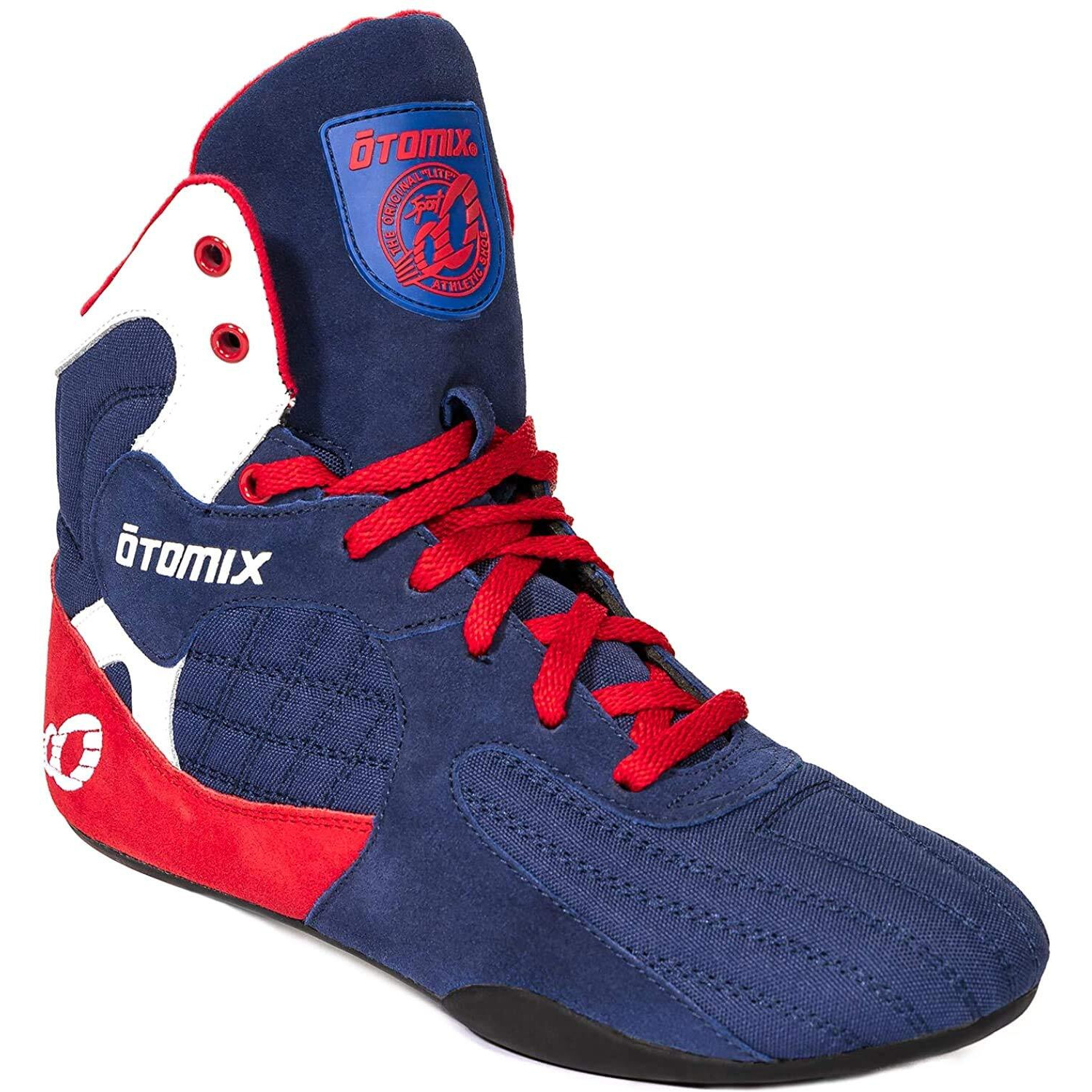Otomix Men's Stingray Escape Bodybuilding Lifting Mma & Wrestling Shoes Red/White/Blue 9