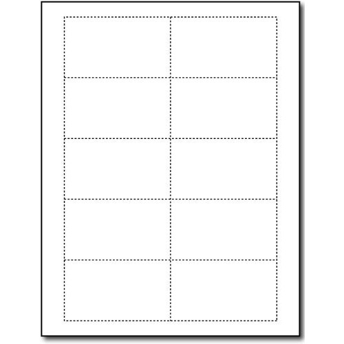 Heavyweight White Blank Business Card Paper - 20 Sheets / 200 Business Cards - 80Lb Cover / 218 Gsm - Inkjet & Laser Printer Compatible - Standard 3.5 X 2 Inches
