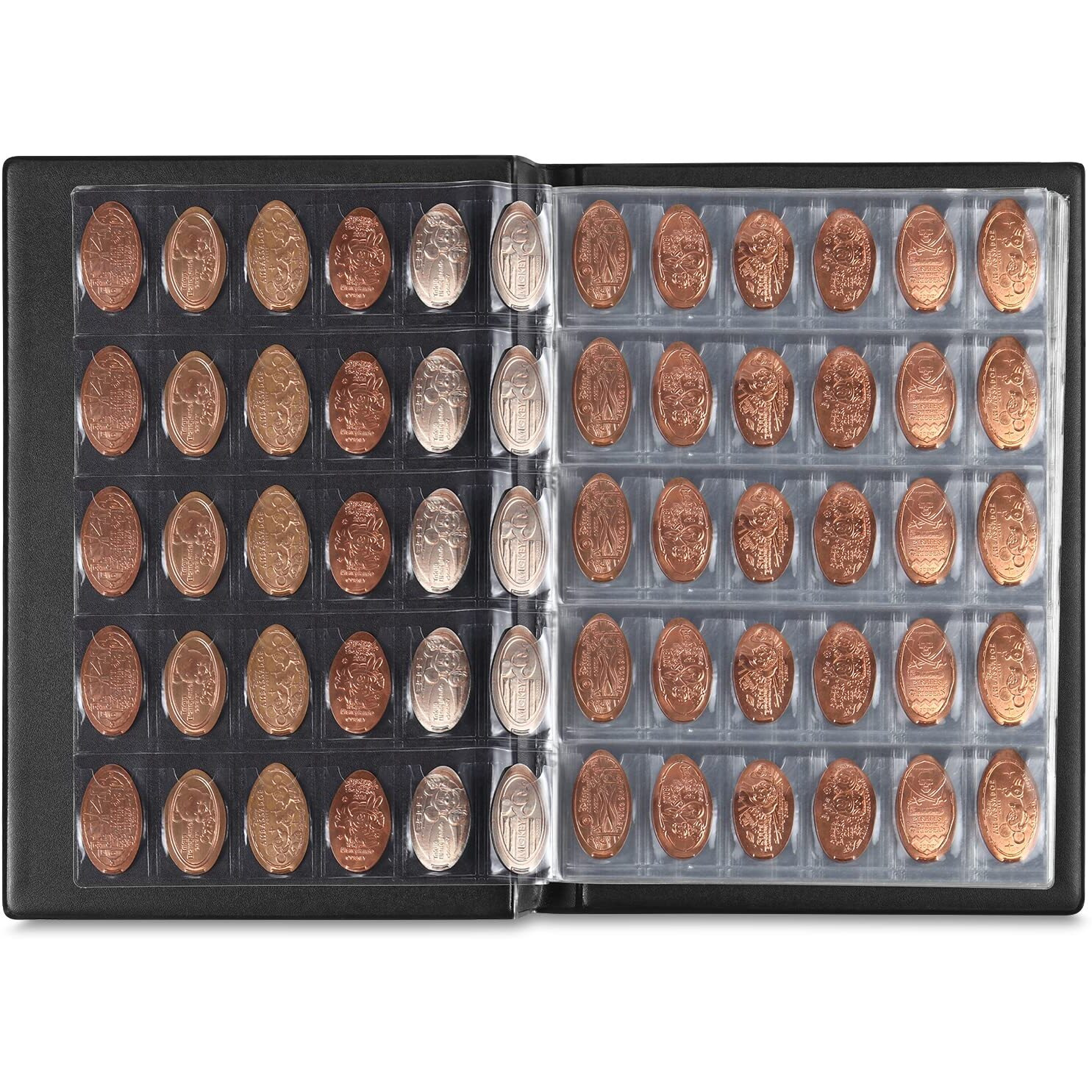 Mudor Pressed Penny Collecting Book, Souvenir Penny Book Holds 380 Coins, Pressed Penny Holder Fits Elongated Stretched Pennies,Quarters Or Nickels