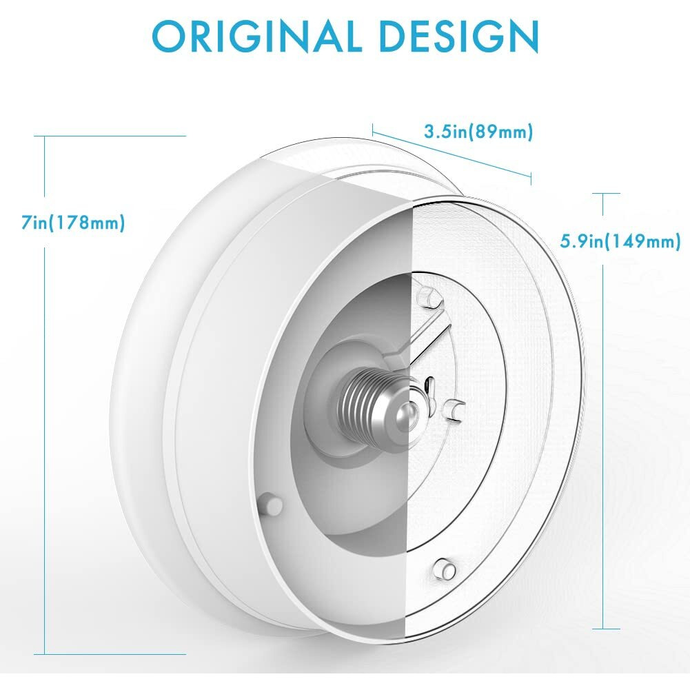 Lightdot 2 Pack 7 Modern Led Ceiling Light With Pull Chain 12W 4000K, 1300Lm, 125W E26 Bulb Replacement, Energy Saving Flush Mount Lighting For Closets/Bedroom/Corridor