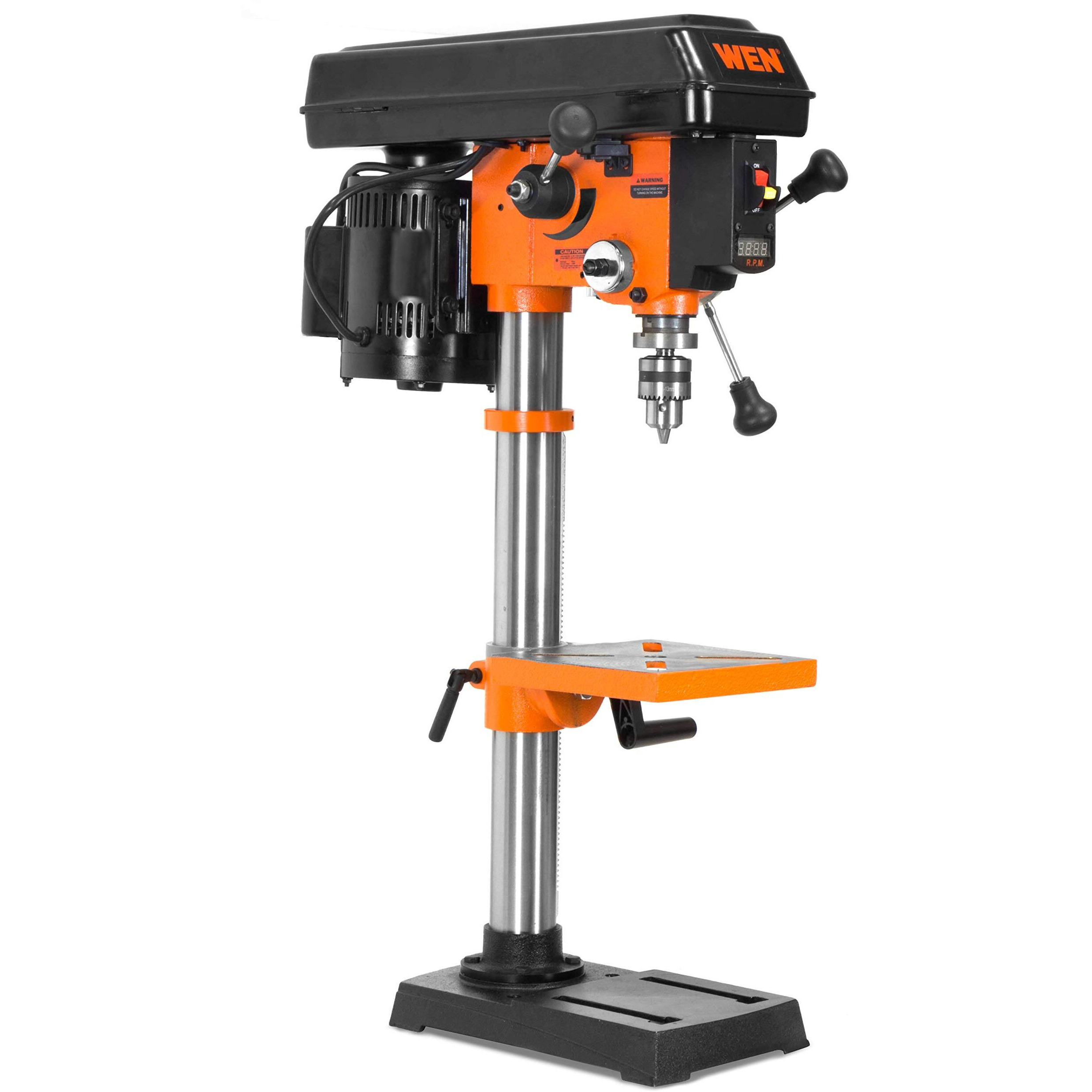 Wen 4212T 5-Amp 10-Inch Variable Speed Cast Iron Benchtop Drill Press With Laser