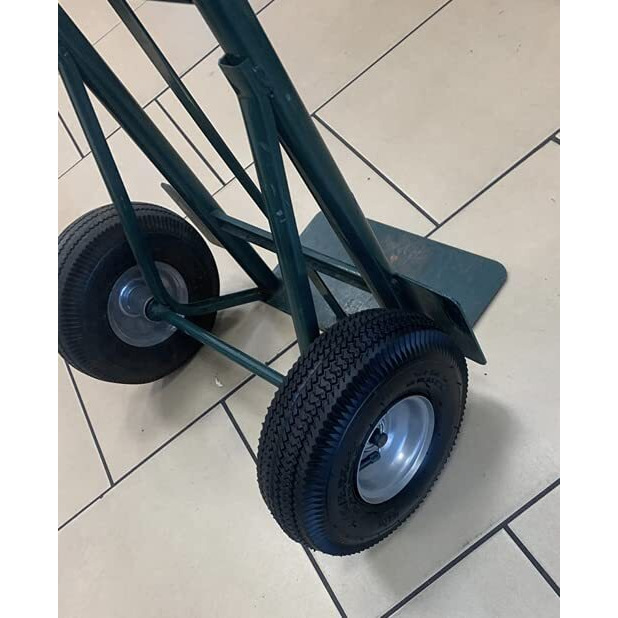 Rocky Mountain Dolly Wheel 4.10/3.50-4 - Heavy Duty Replacement Tire/Rim For Hand Truck, Cart, Dolly, Garden Cart - 2.25 Offset Hub With Pneumatic 5/8 Ball Bearing - Sawtooth Tread - 400 Lb (2)