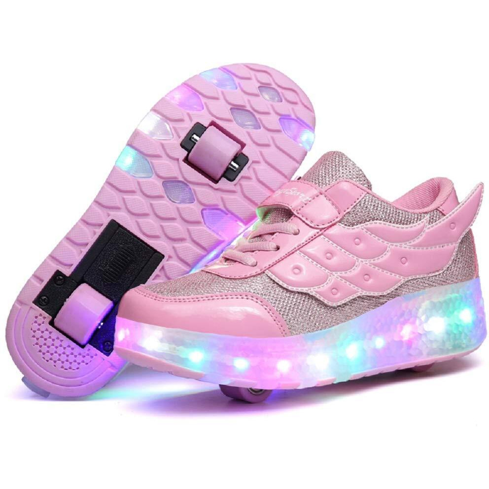 Nsasy Kids Roller Shoes Boy Girl Sneakers With Wheels Become Sport Sneaker With Led For Christmas Birthday Children Gift