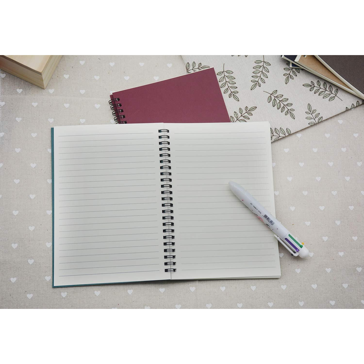 Yansanido Spiral Notebook, 6 Pcs A5 Craft Softcover 8Mm Ruled 6 Color 60 Sheets -120 Pages Journals For Study And Notes(6 Color)