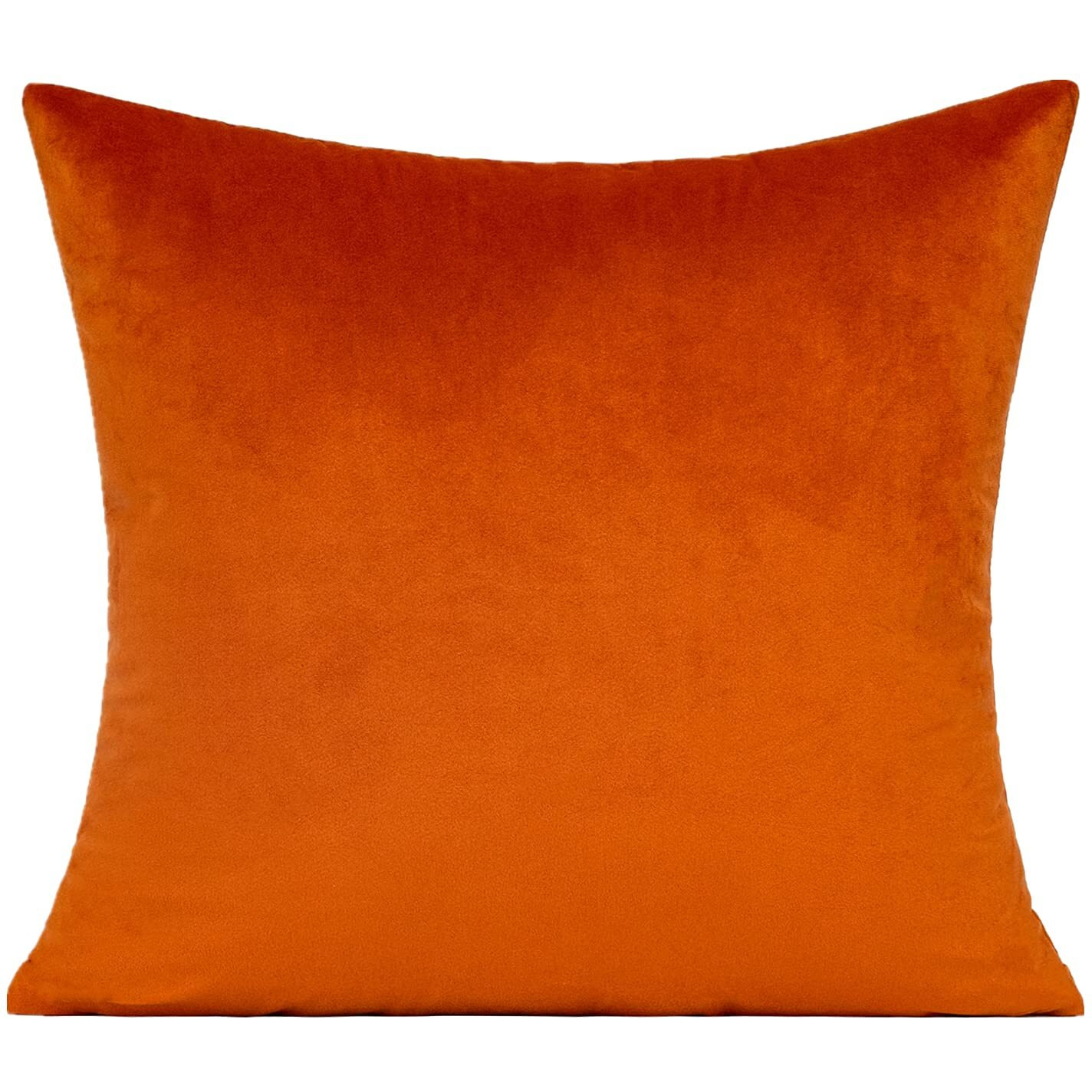 16X16 Set Of 2 Burnt Orange Fall Throw Pillow Covers Decorative Thanksgiving Decor Autumn Rust Velvet Outdoor Couch Decorative Cushion Cases Home Decoration For Porch Patio Sofa Bedroom Car