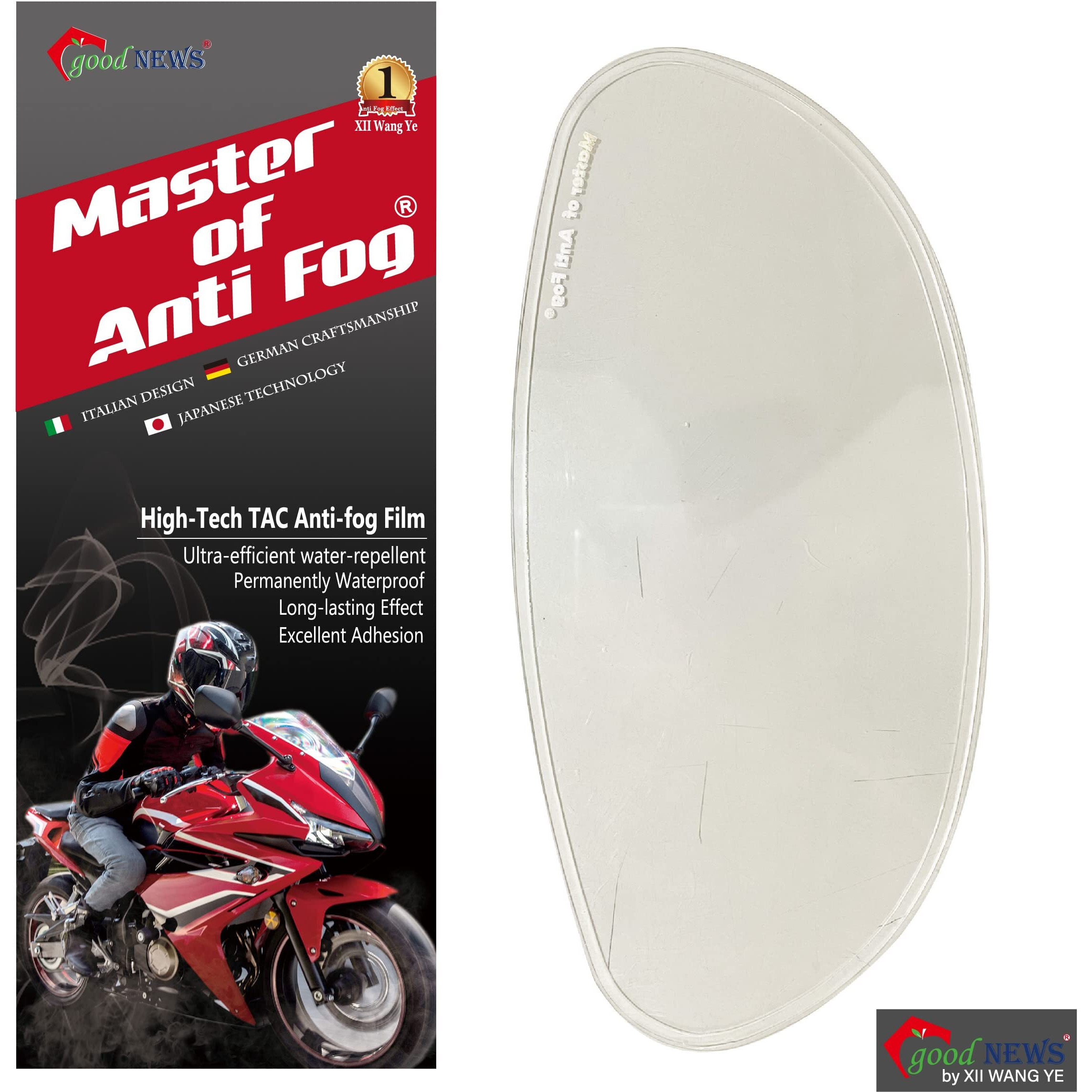 Xii Wy Universal Motorcycle 3/4 Open Face Helmet Shield Anti Fog Film,Clear Visor Lens Insert Fog Resistant Waterproof Sticker