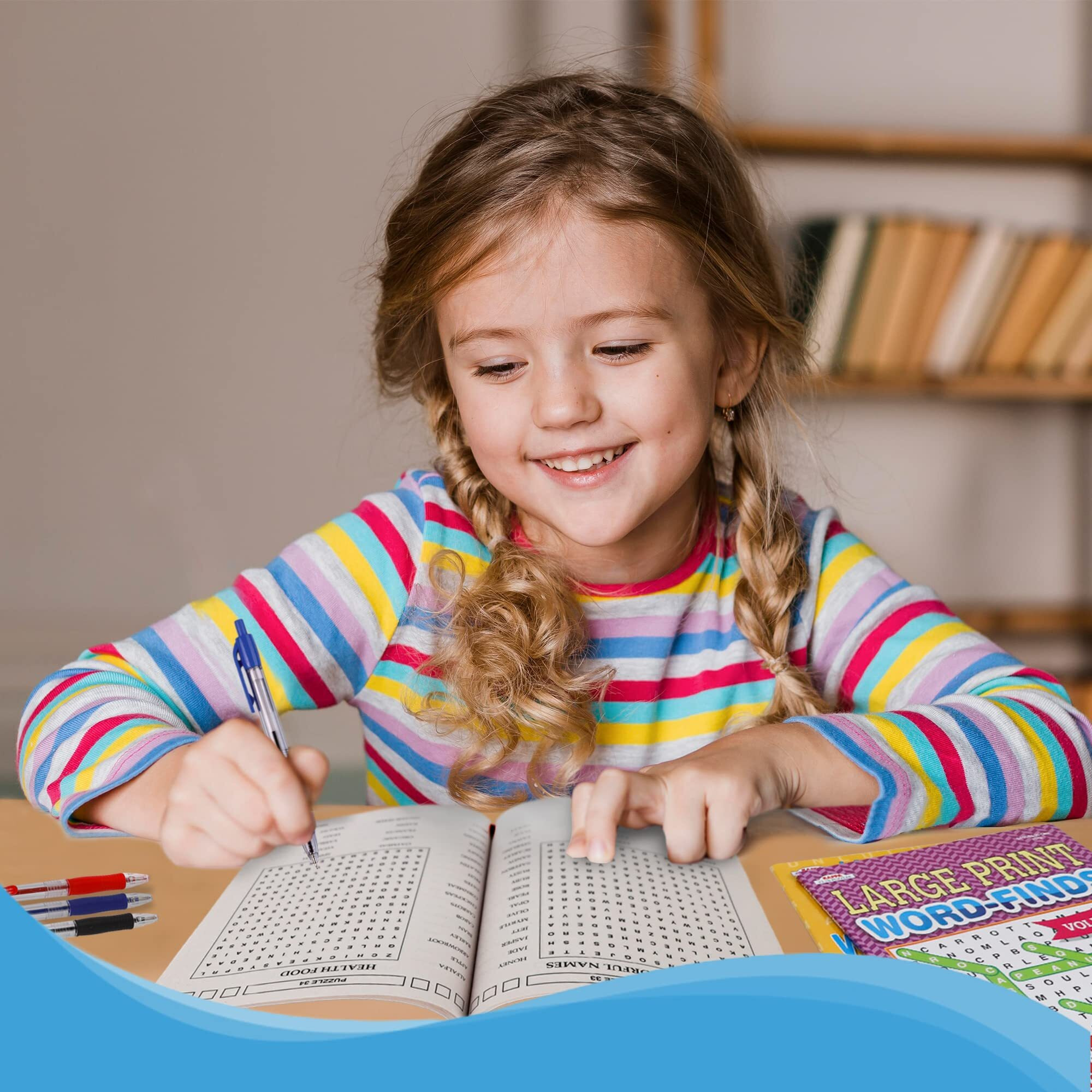 Variety Savings 5-Pack 450+ Travel-Size Crosswords Puzzle Books For Adults, Aging Seniors Brain Stimulation Large Print Words Activity Books (Variety Pack Bulk), Paperback - Digest Size 8X5