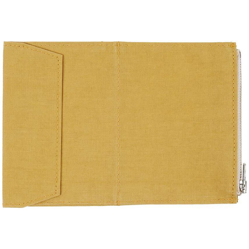 Moterm Zipper Pocket For Travelers Notebook, 1 Insert Pouch Refill For Tn Accessories Paper Card Holder Storage Bag (Passport Size,Yellow)