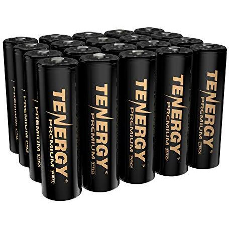 Tenergy Premium Pro Rechargeable Aa Batteries, High Capacity 2800Mah Nimh Aa Battery, 20 Pack Rechargeable Batteries