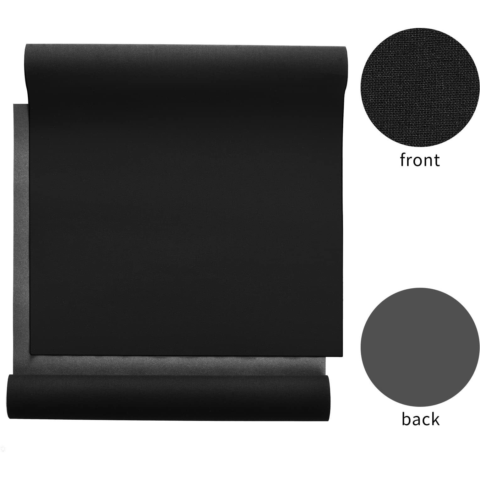 Wooqu Book Cloth, Fabric Surface And Paper Backed, Easy To Use, Strong, 17X29, For Book Binding, Black