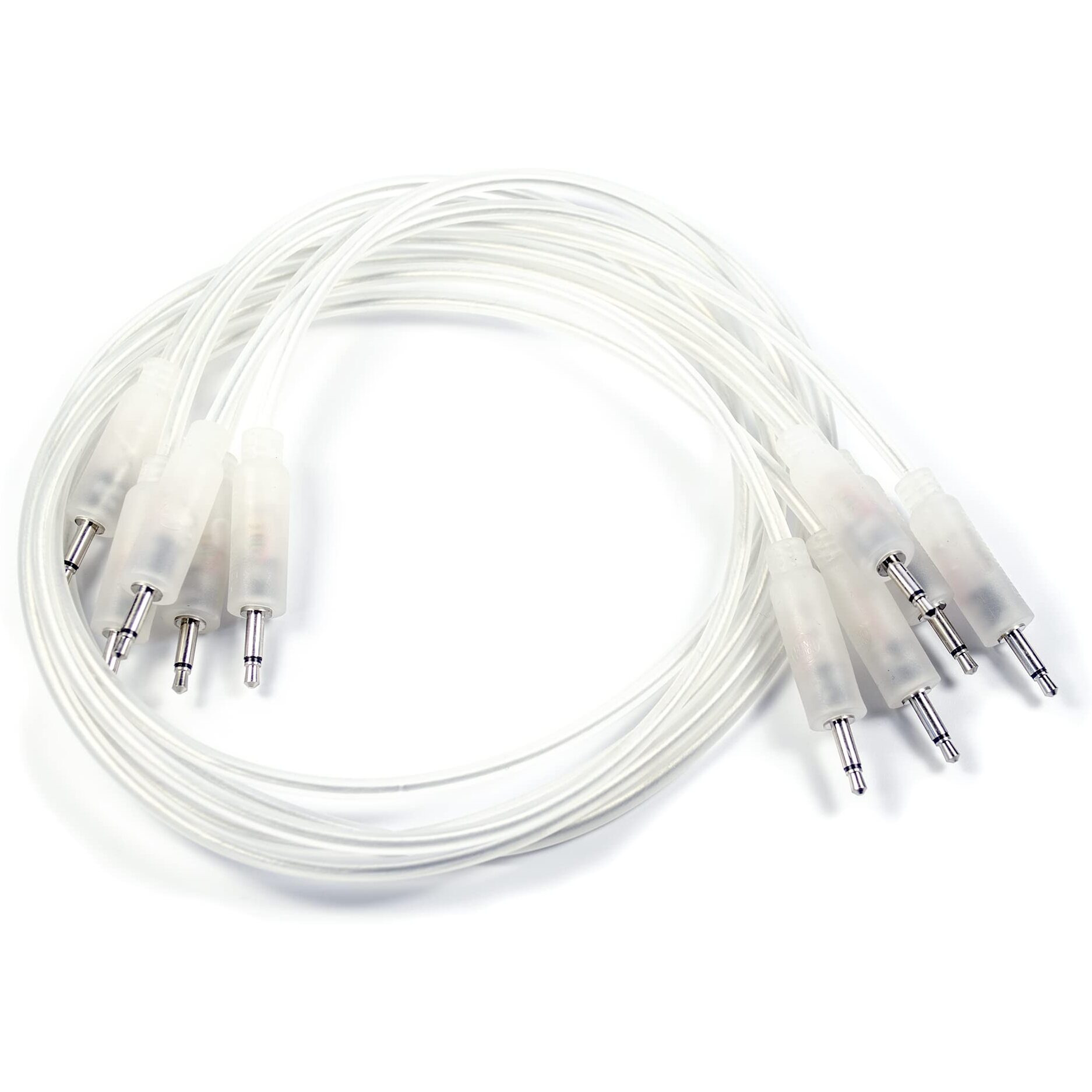Heinakroon Led Cv Patch Cables Eurorack Modular Test Leads, 5-Pack (23.6), Transparent