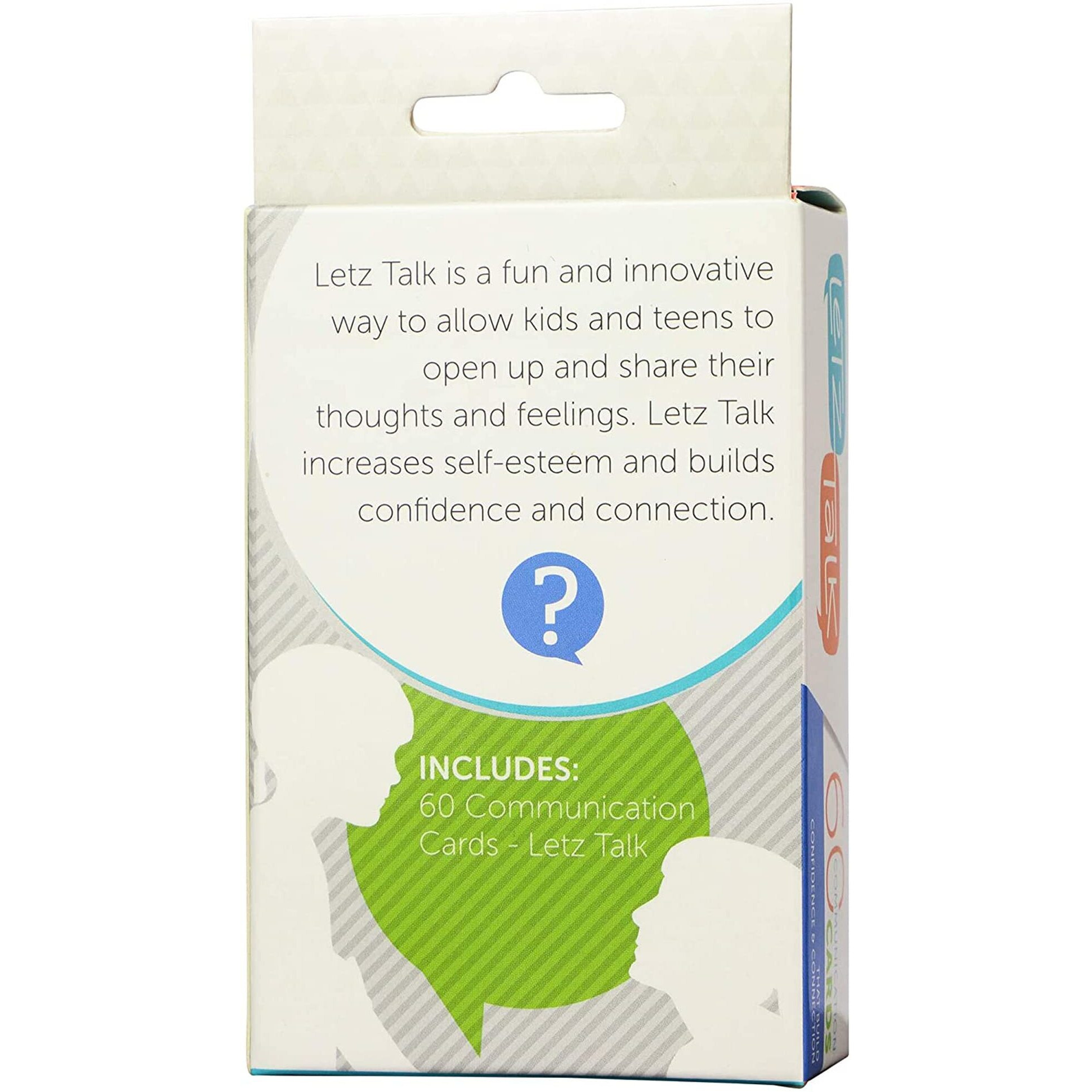 Letz Talk Conversation Cards For Kids - Communication Cards To Build Confidence & Emotional Intelligence, Family Conversations Cards Game For Kids And Adults - Therapy Tool - Easter Basket Stuffer