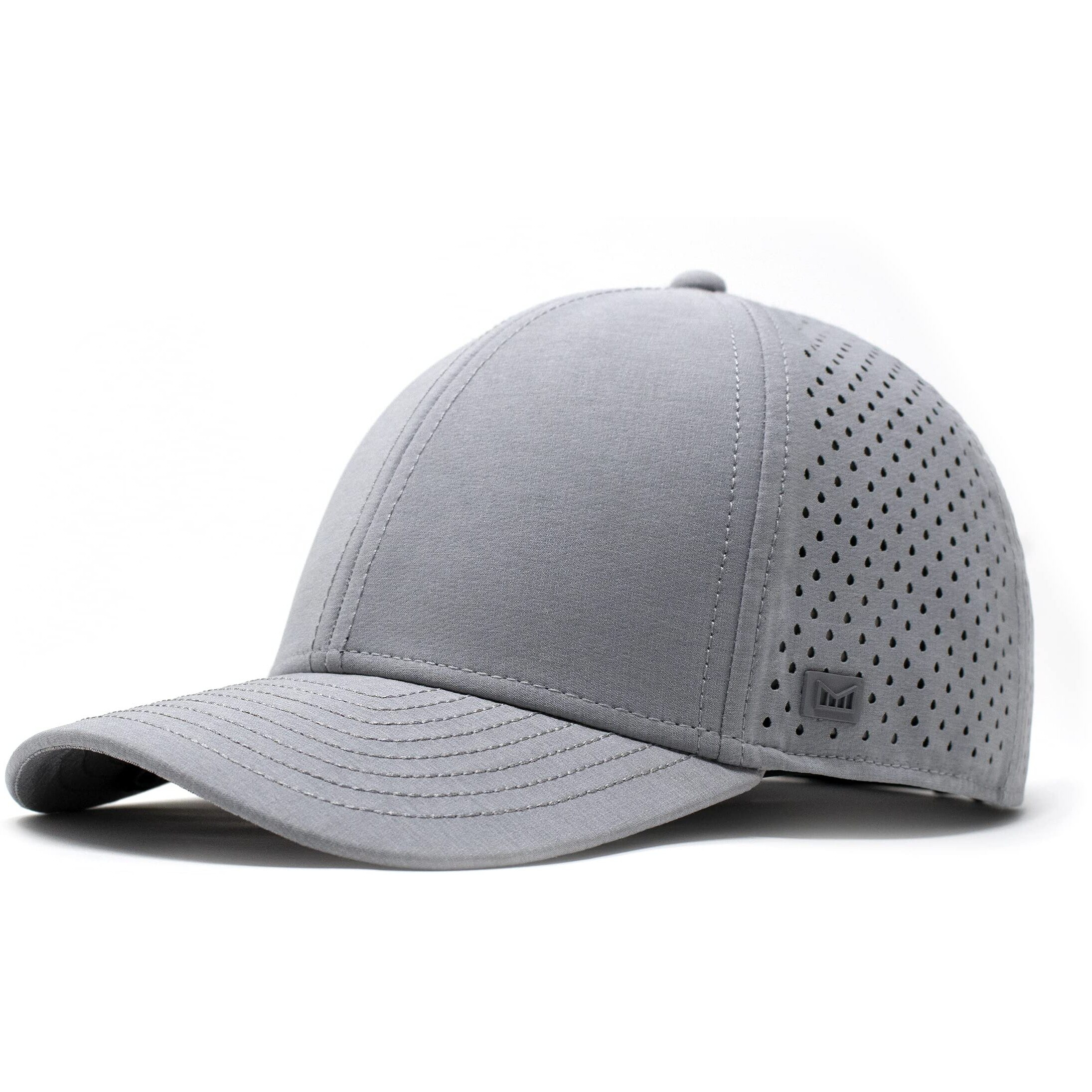 Melin A-Game Hydro, Performance Snapback Hat, Water-Resistant Baseball Cap For Men & Women, Heather Grey, Medium-Large