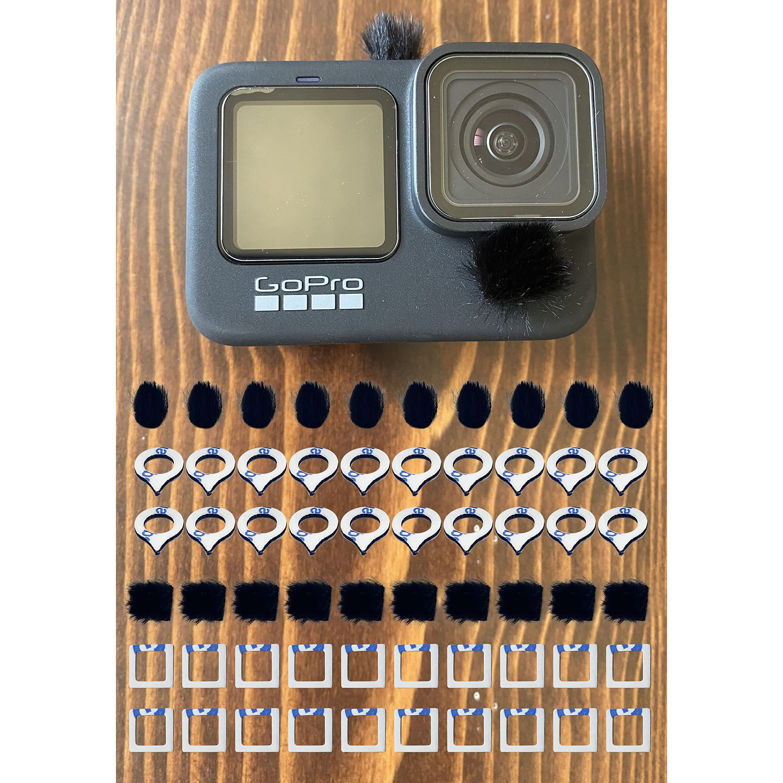 Camera Mic Wind Muff For Go Pro Hero 9 10 Dead Cat Windscreen Microphone Cover For Series Of Go Pro Hero (Black)