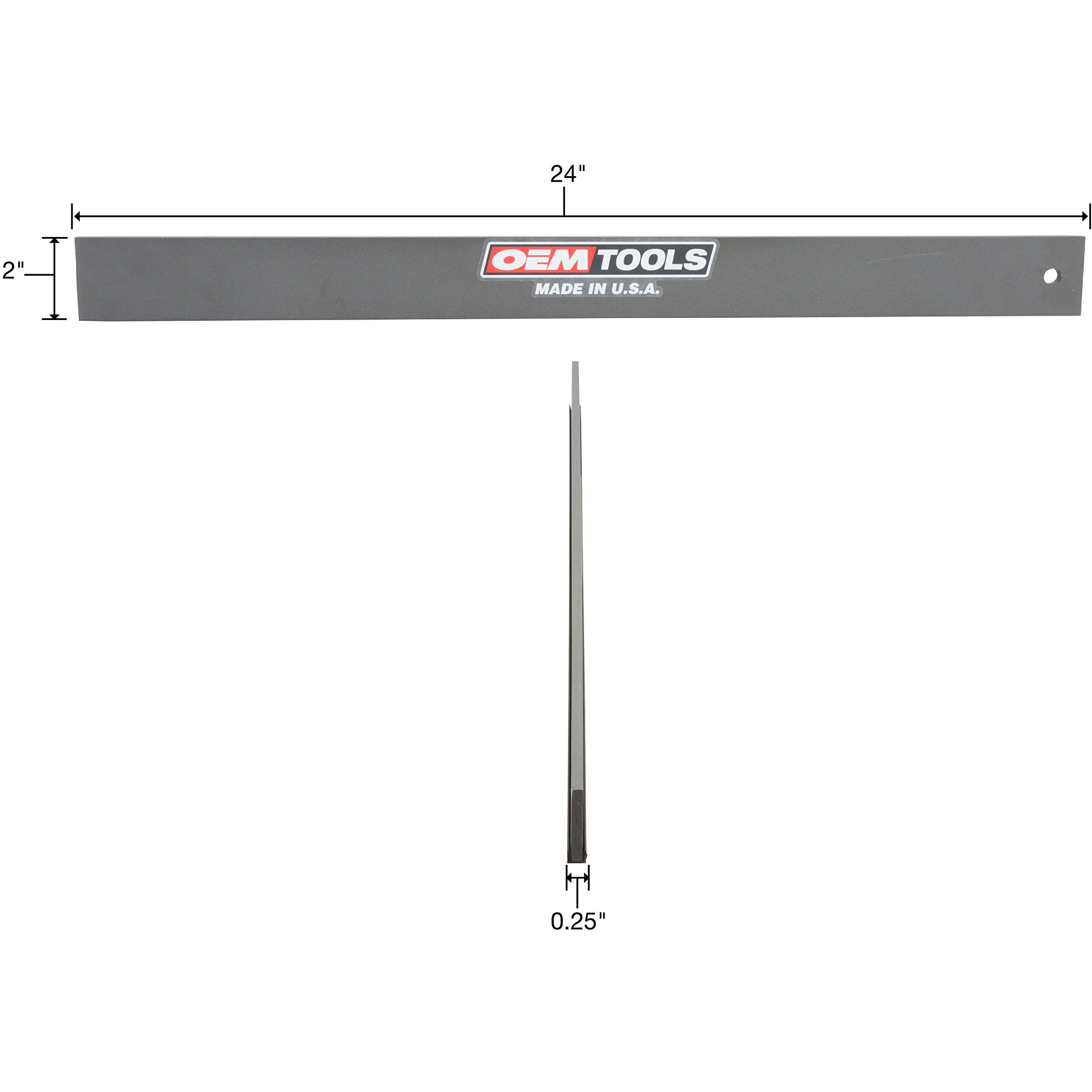 Oemtools 25355 24 Inch Straight Edge, Machined Straight Edge, Use With Feeler Gauges For Accurate Automotive Repairs, Checks Cylinder Heads And Engine Blocks